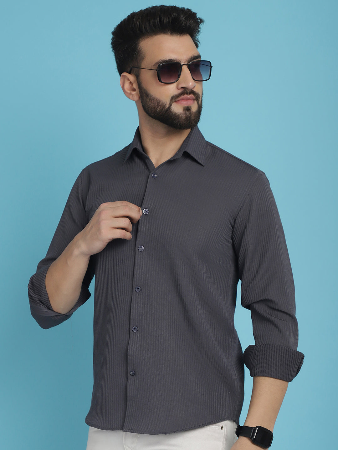 Men's Striped Casual Shirt for - Taantav