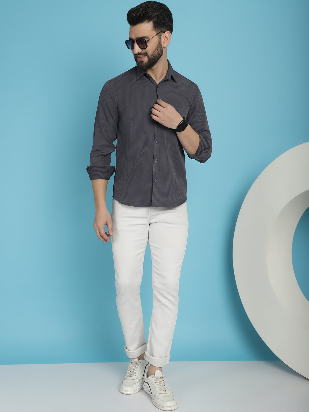 Men's Striped Casual Shirt for - Taantav