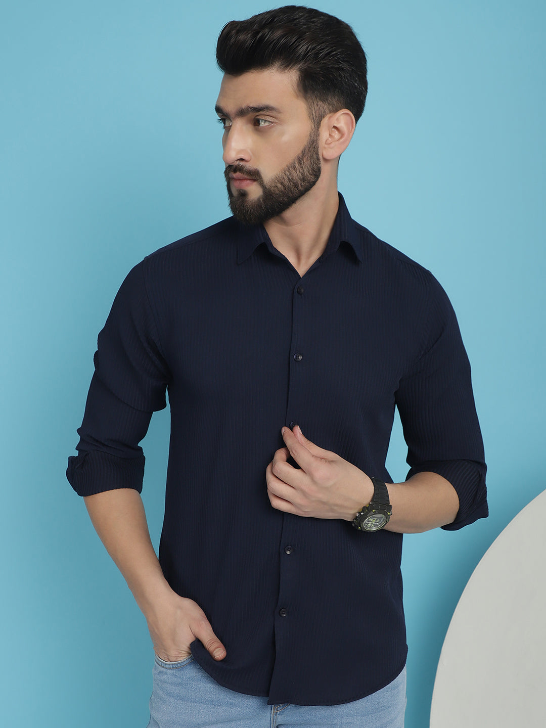 Men's Striped Casual Shirt for - Taantav