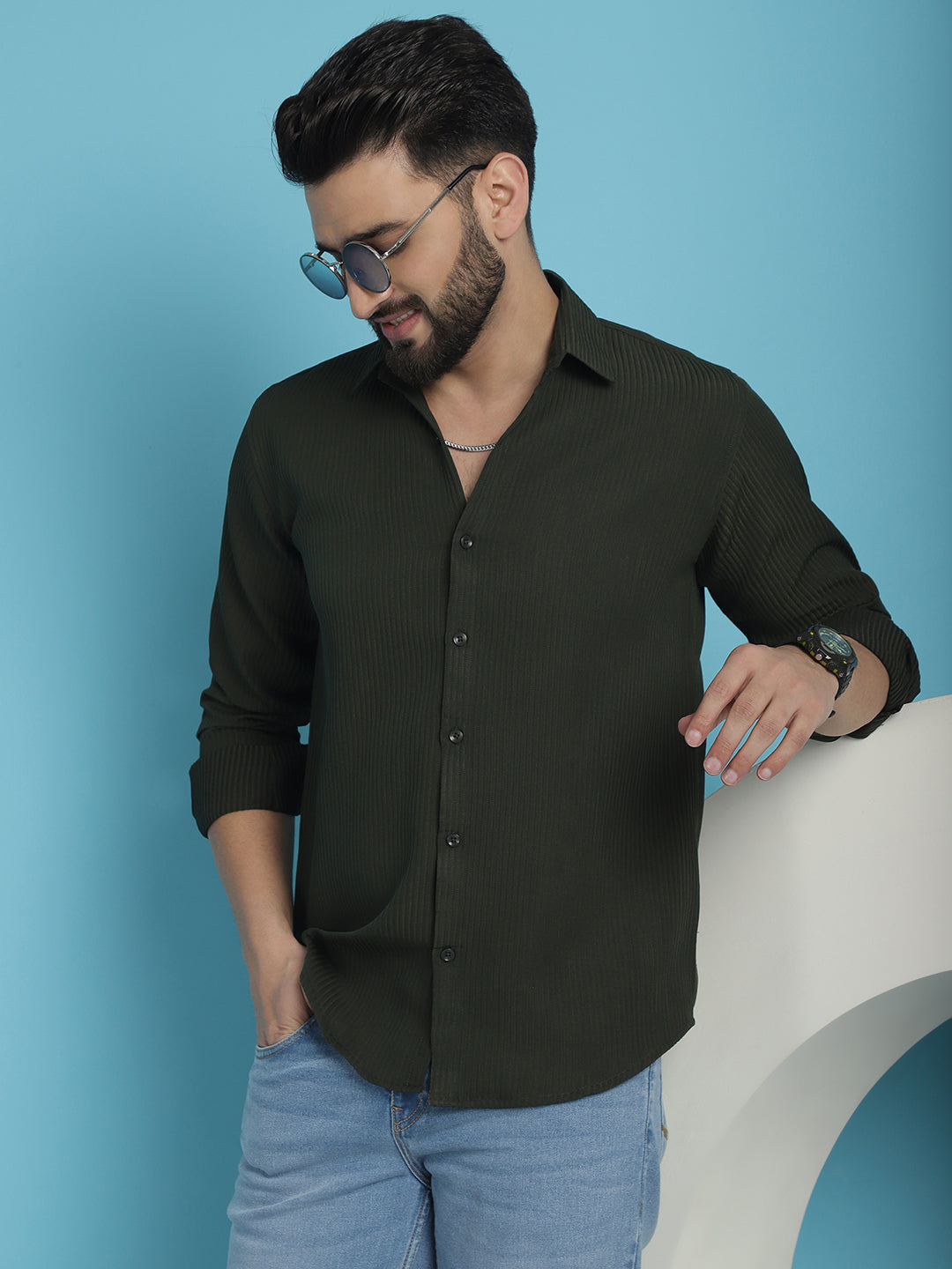 Men's Striped Casual Shirt for - Taantav