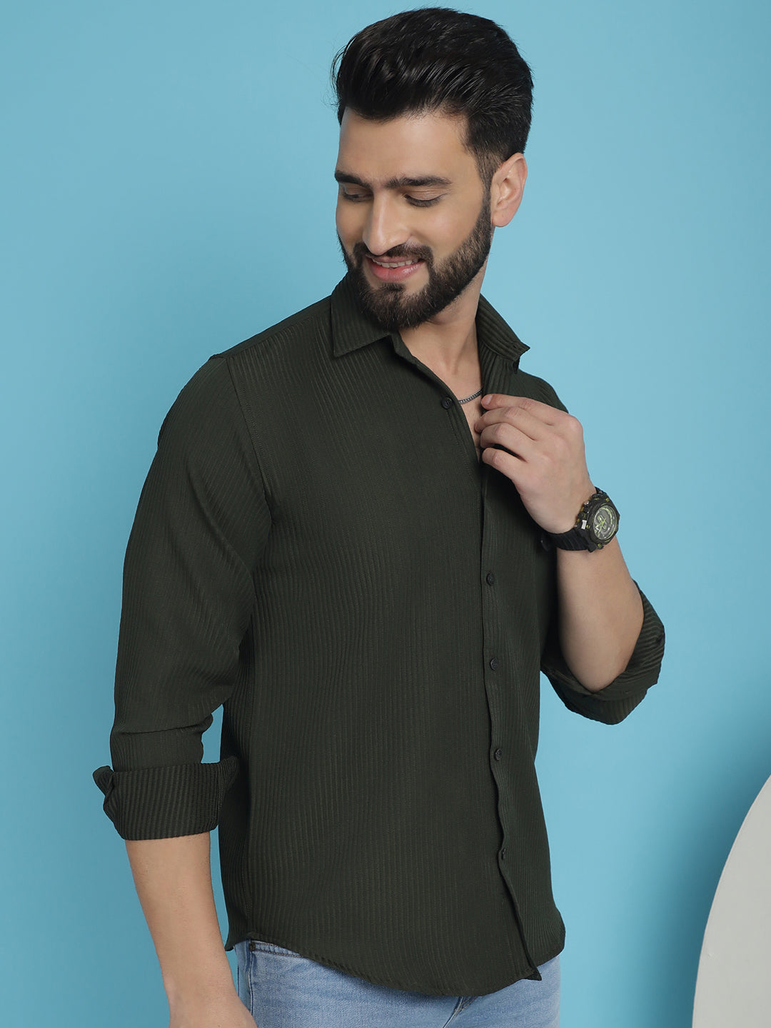 Men's Striped Casual Shirt for - Taantav