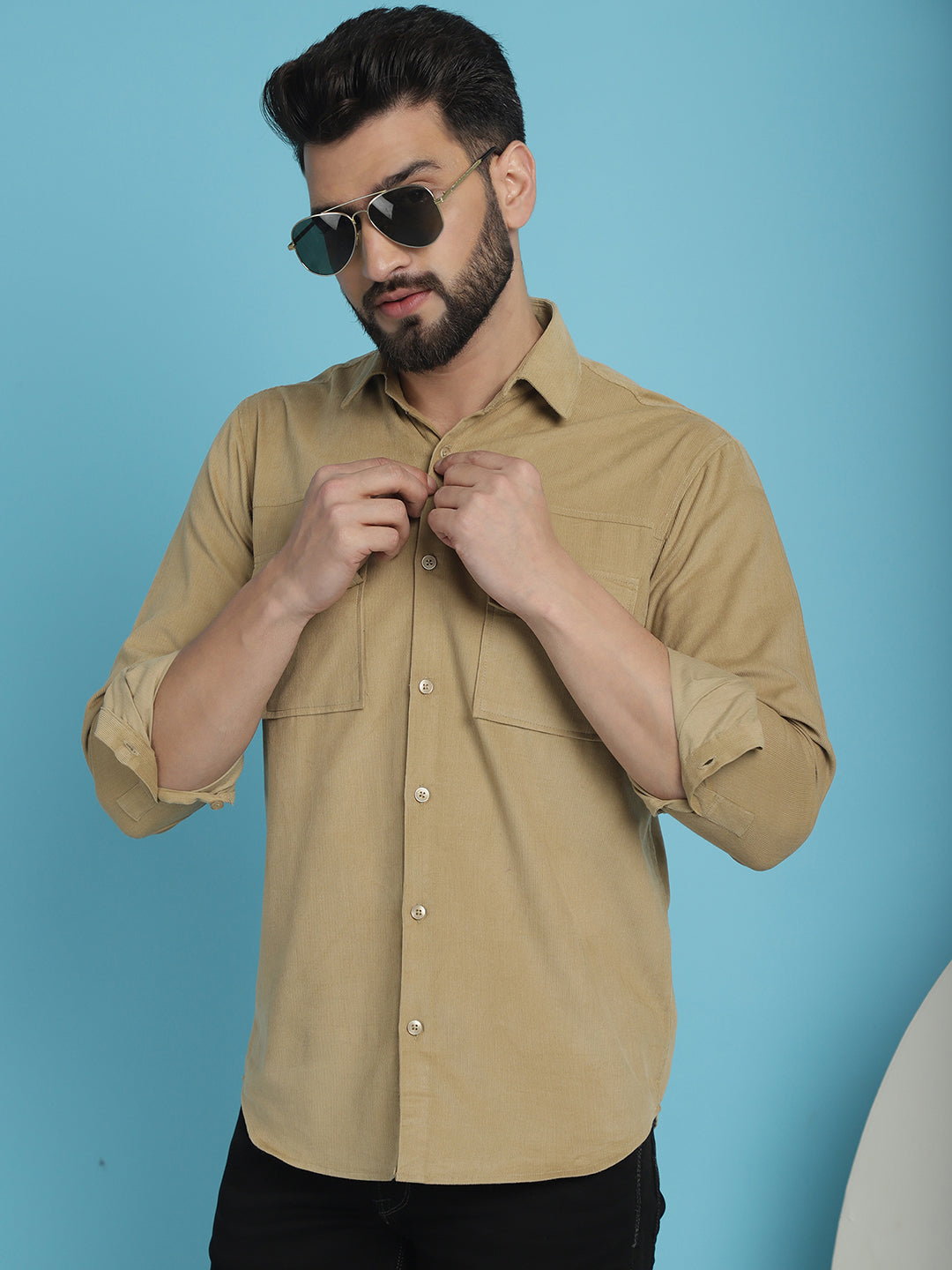 Men's Standard Corduroy Cotton Shirt - Taantav