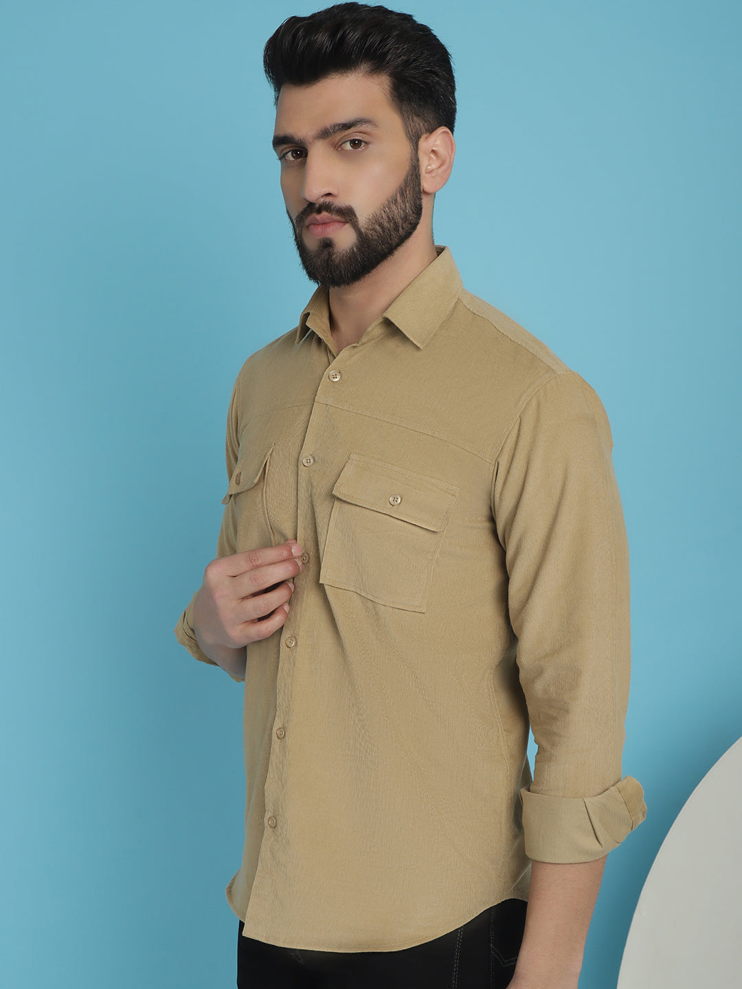 Men's Standard Corduroy Cotton Shirt - Taantav