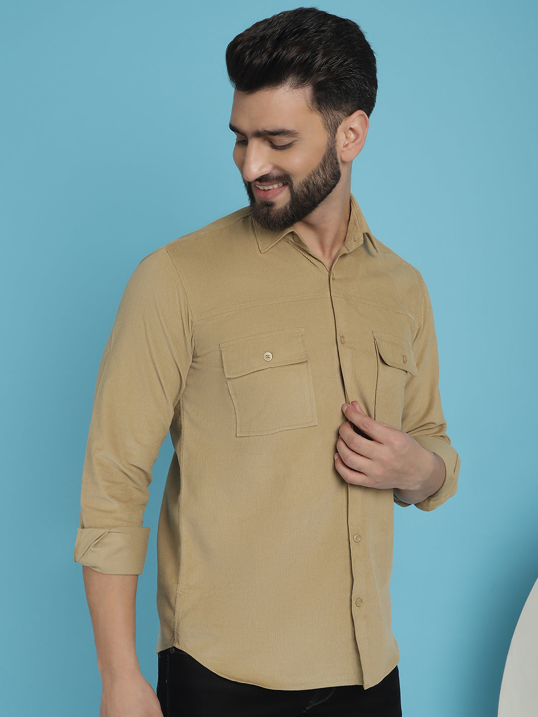 Men's Standard Corduroy Cotton Shirt - Taantav