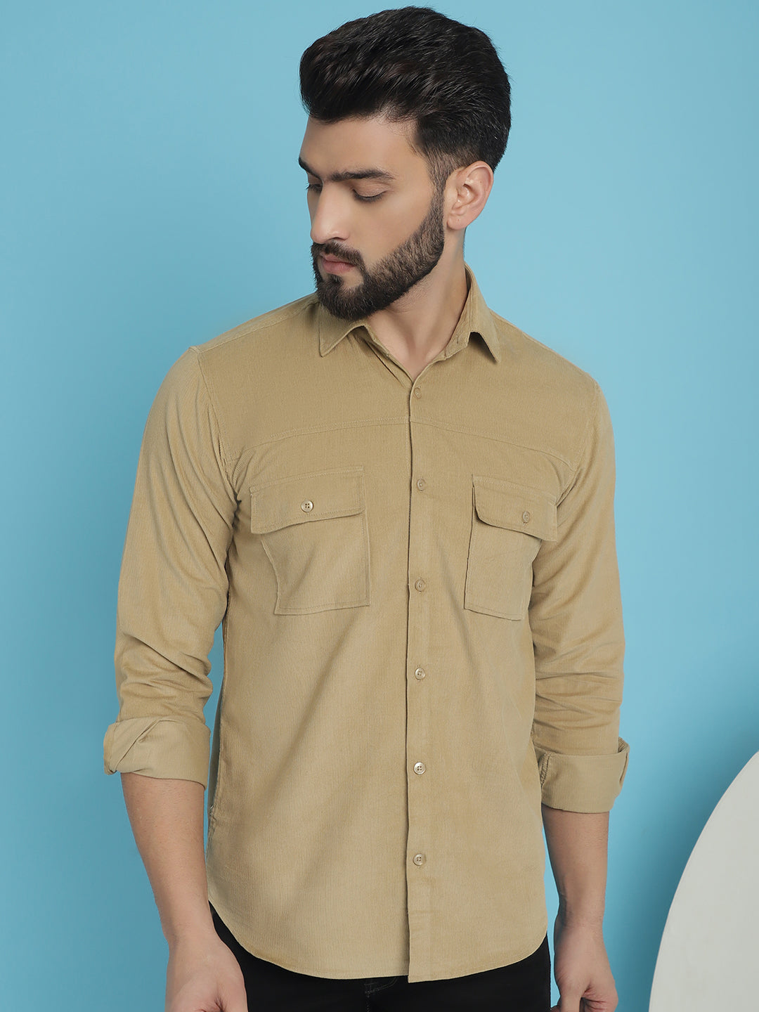 Men's Standard Corduroy Cotton Shirt - Taantav