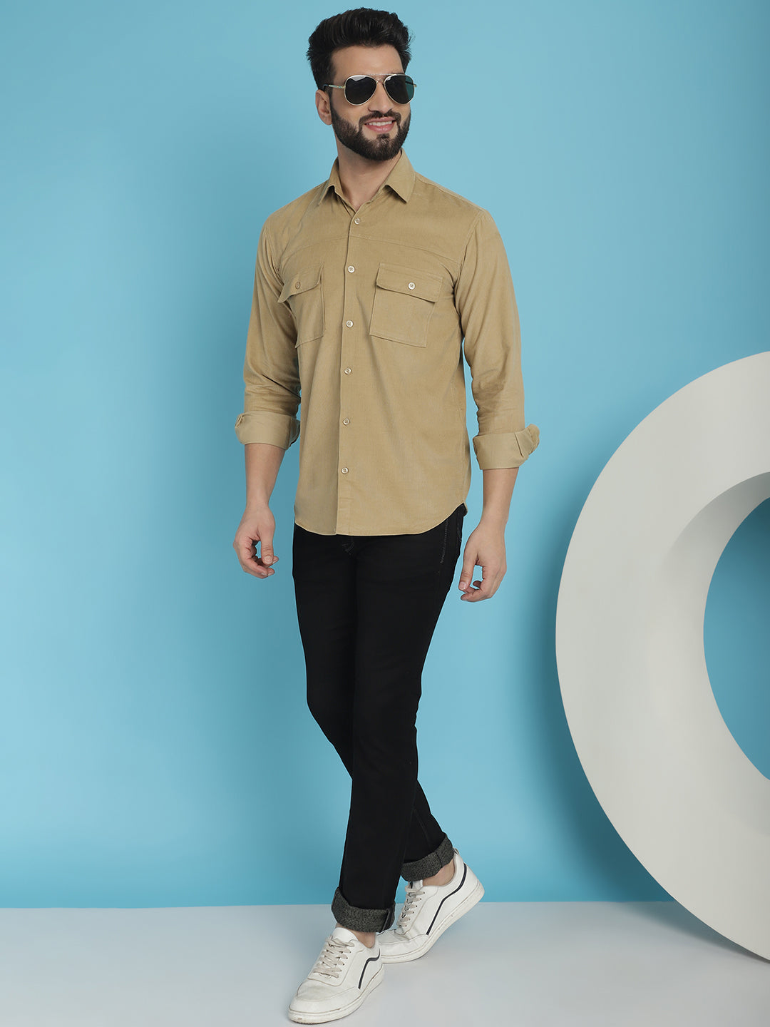 Men's Standard Corduroy Cotton Shirt - Taantav