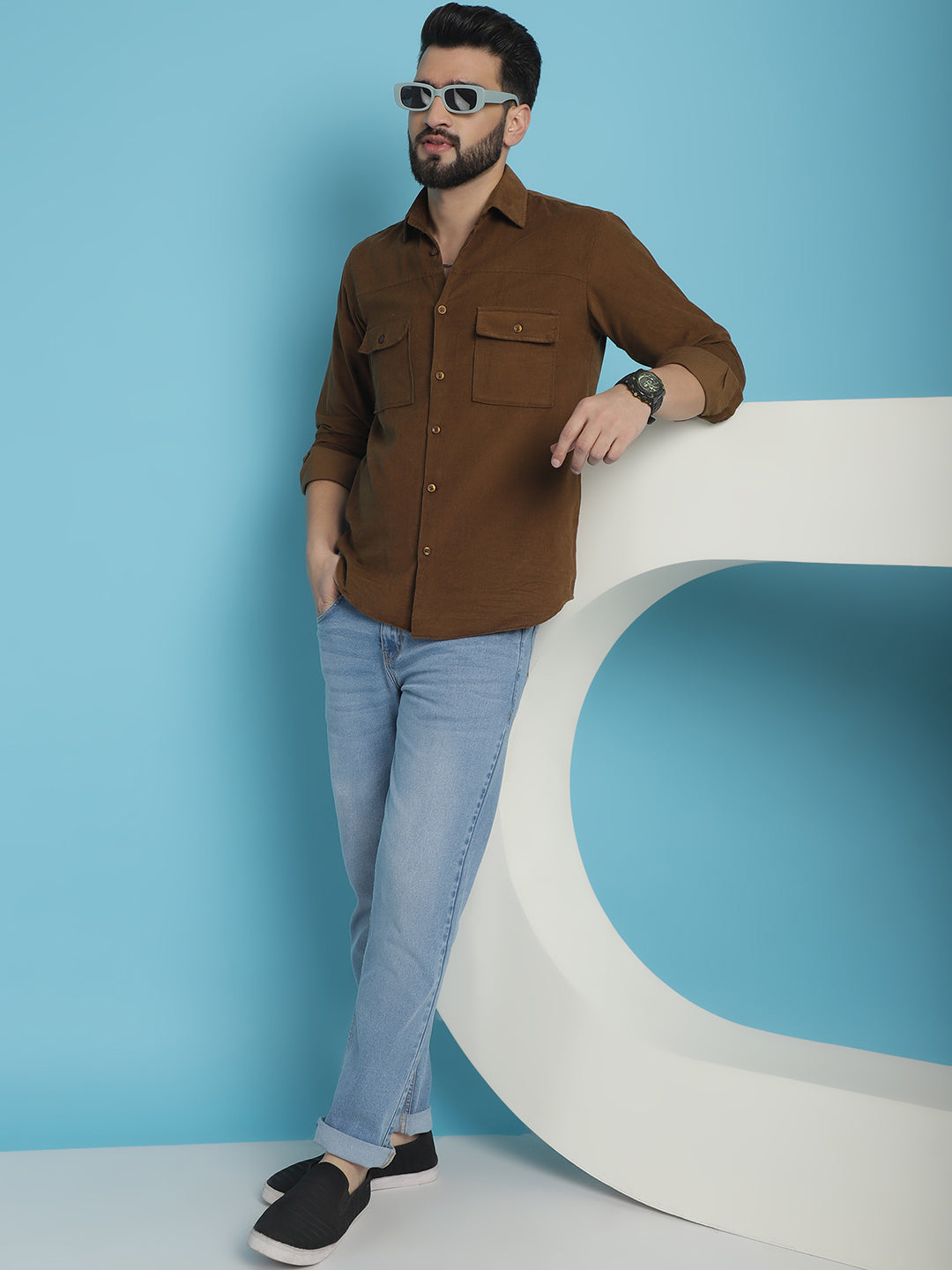 Men's Standard Corduroy Cotton Shirt - Taantav