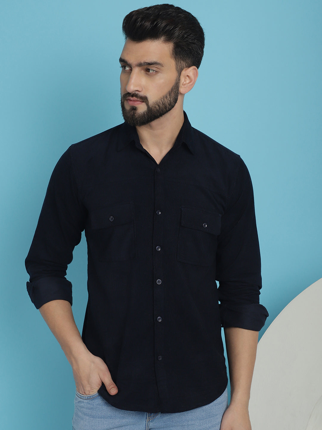 Men's Standard Corduroy Cotton Shirt - Taantav