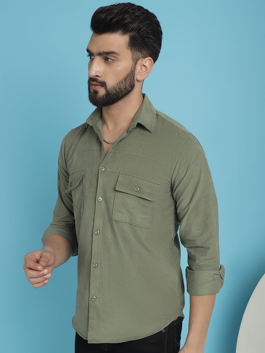 Men's Standard Corduroy Cotton Shirt - Taantav