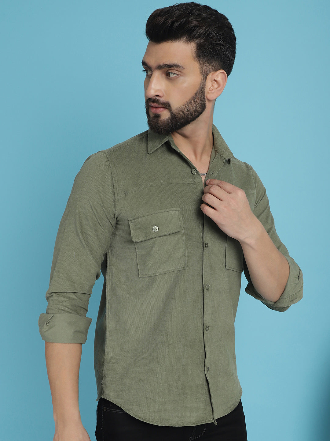 Men's Standard Corduroy Cotton Shirt - Taantav