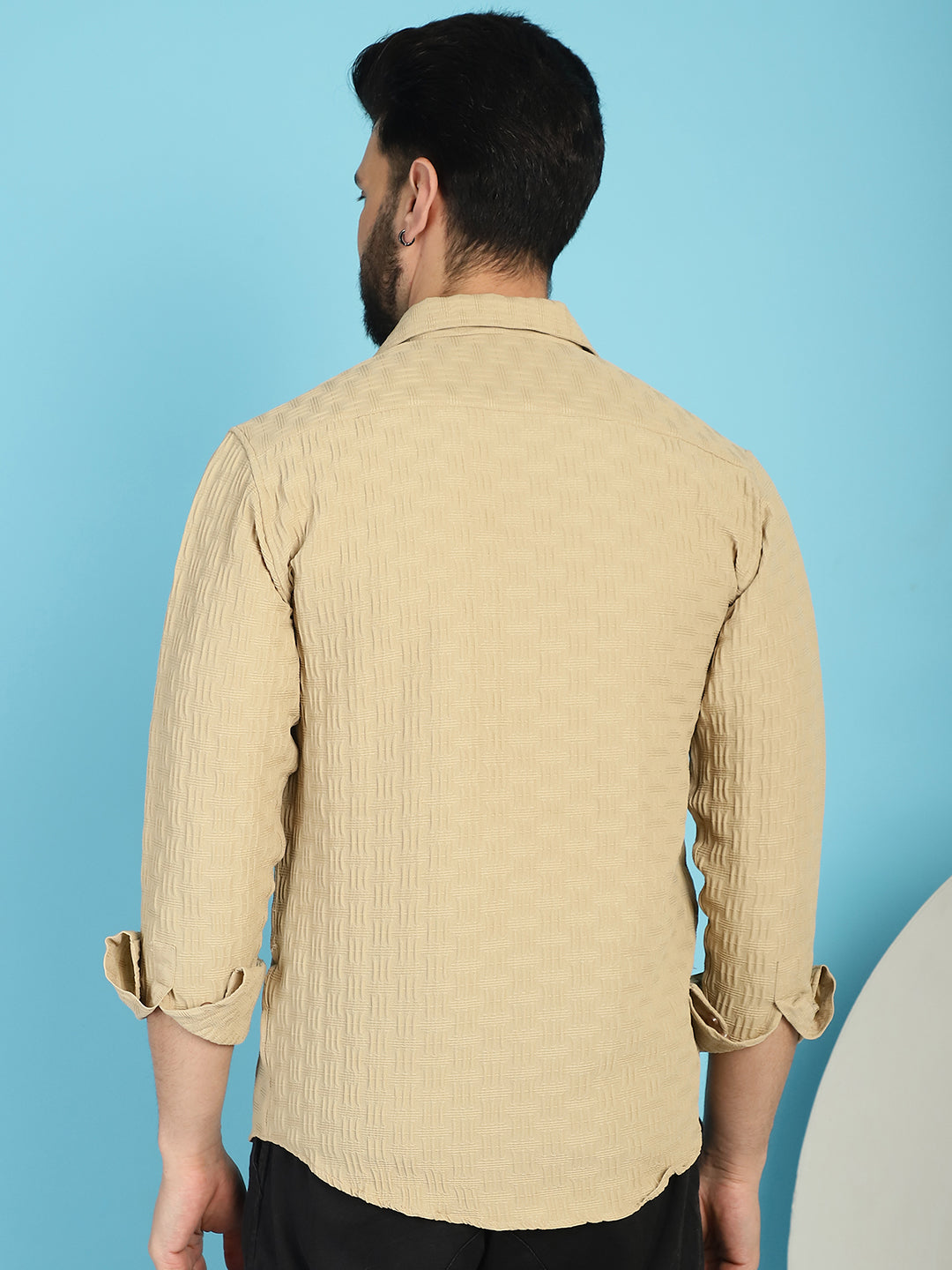 Men's Woven Design Casual Shirt for - Taantav