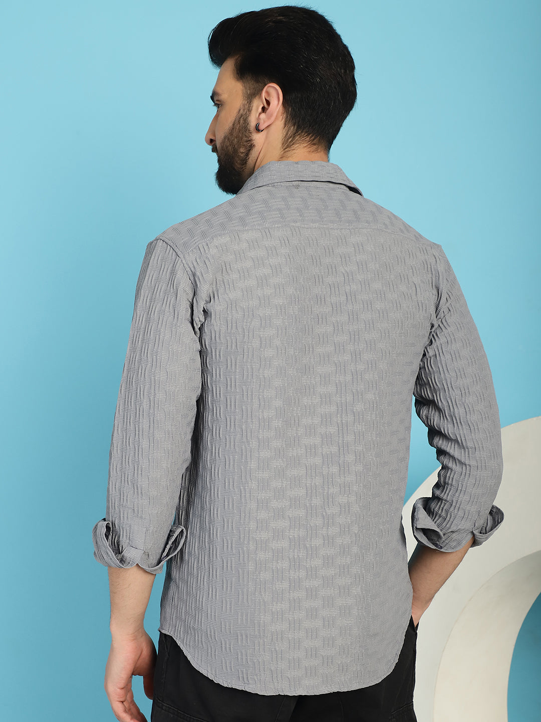 Men's Woven Design Casual Shirt for - Taantav