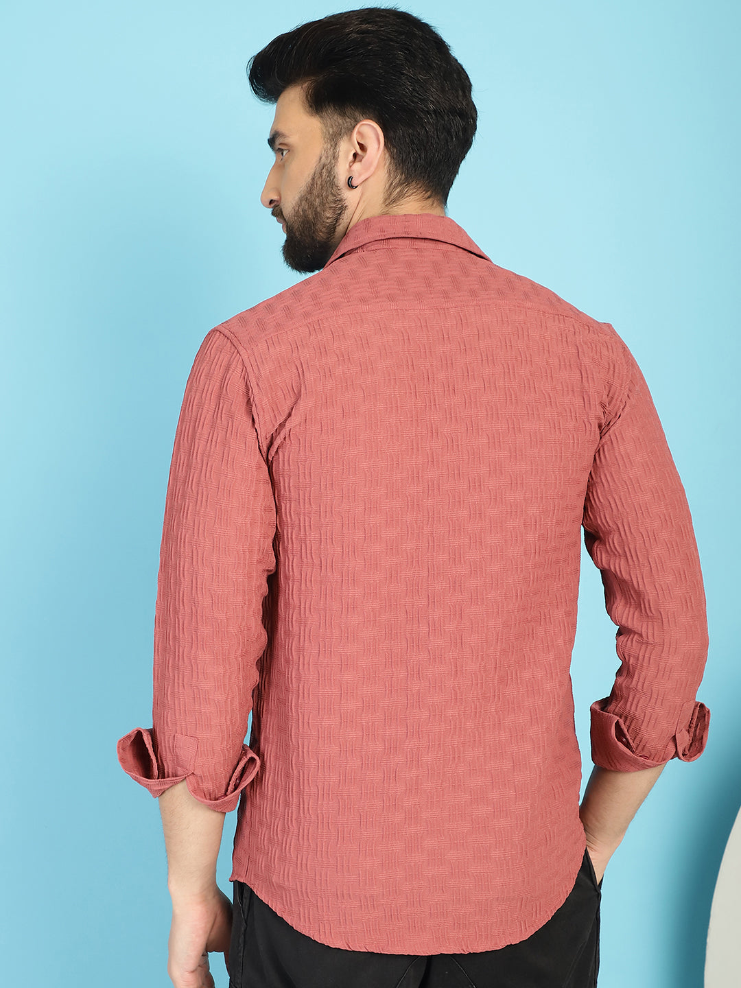 Men's Woven Design Casual Shirt for - Taantav