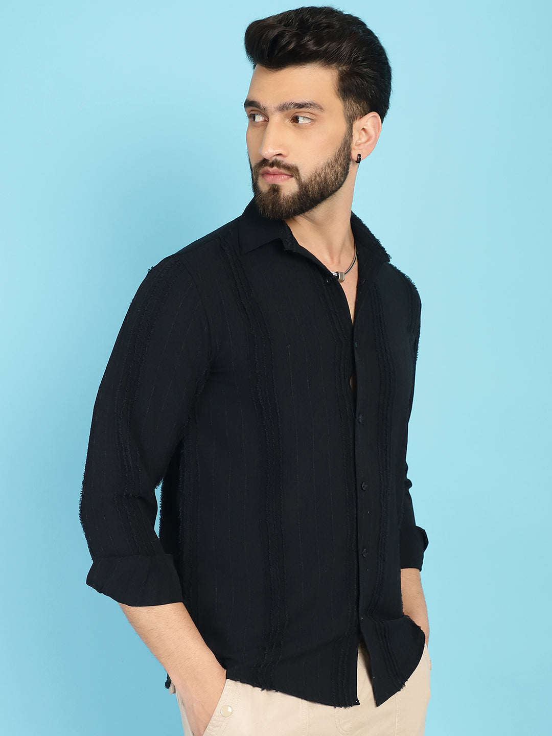 Men's Self Design Casual Shirt for - Taantav