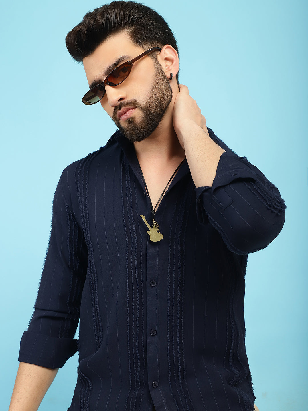 Men's Self Design Casual Shirt for - Taantav