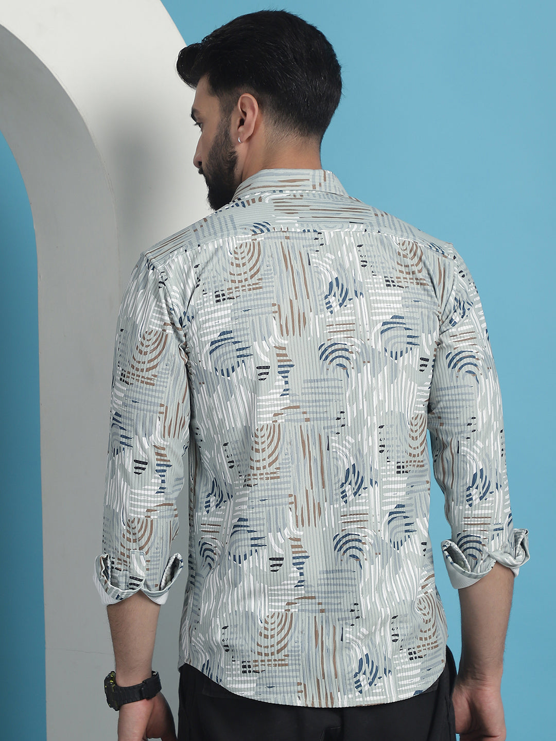 Men's Printed Corduroy Cotton Shirt - Taantav