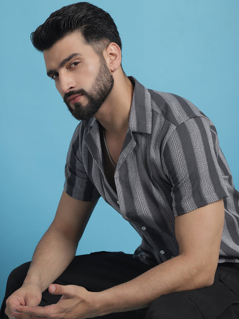 Men's Printed Half Sleeve Cotton Shirt for Men