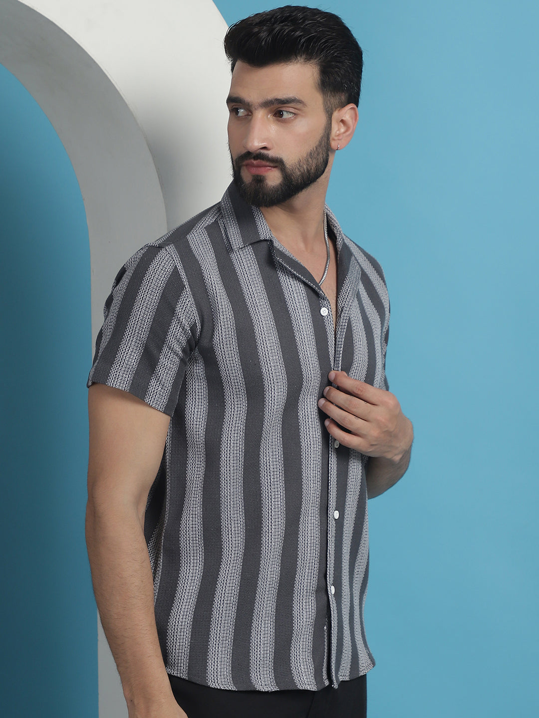 Men's Printed Half Sleeve Cotton Shirt for Men - Taantav