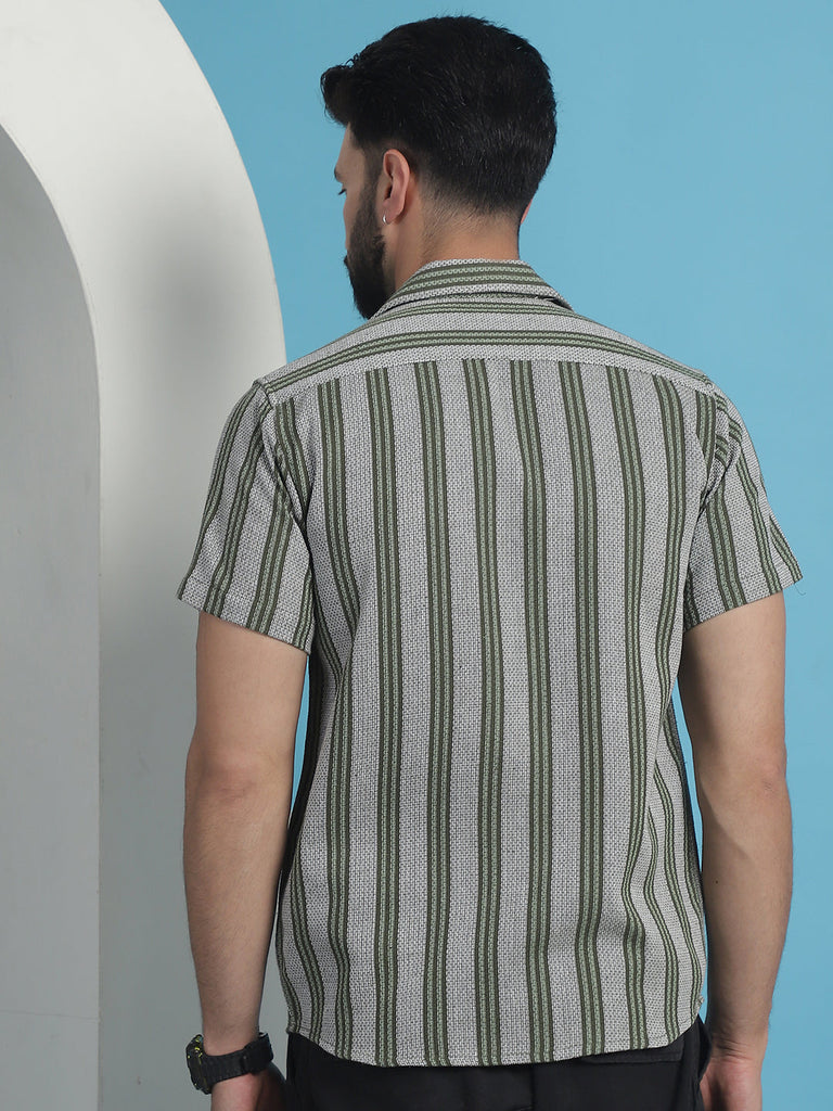 Men's Printed Half Sleeve Cotton Shirt for Men