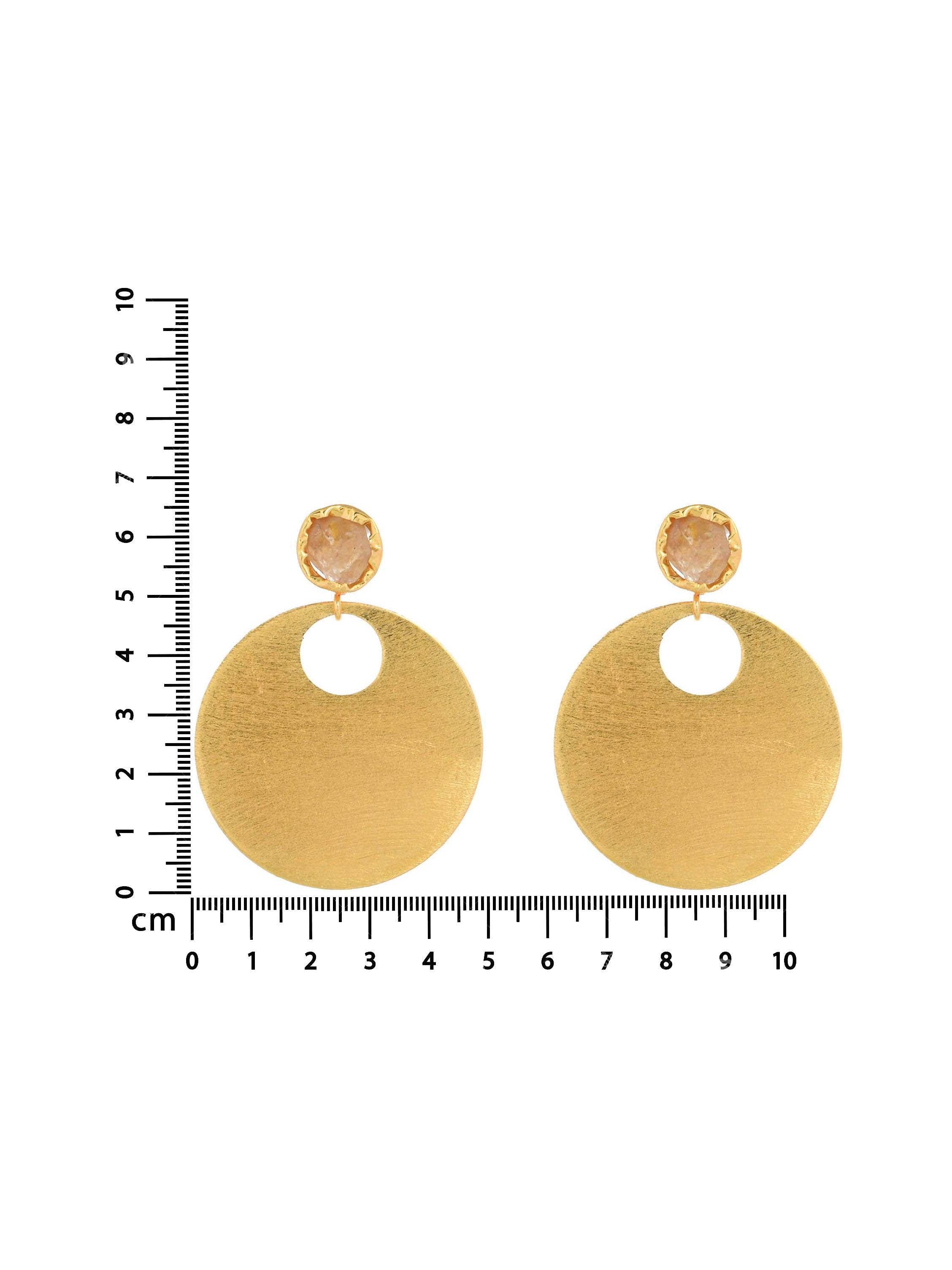 Women's Stone Studded Round Earring
