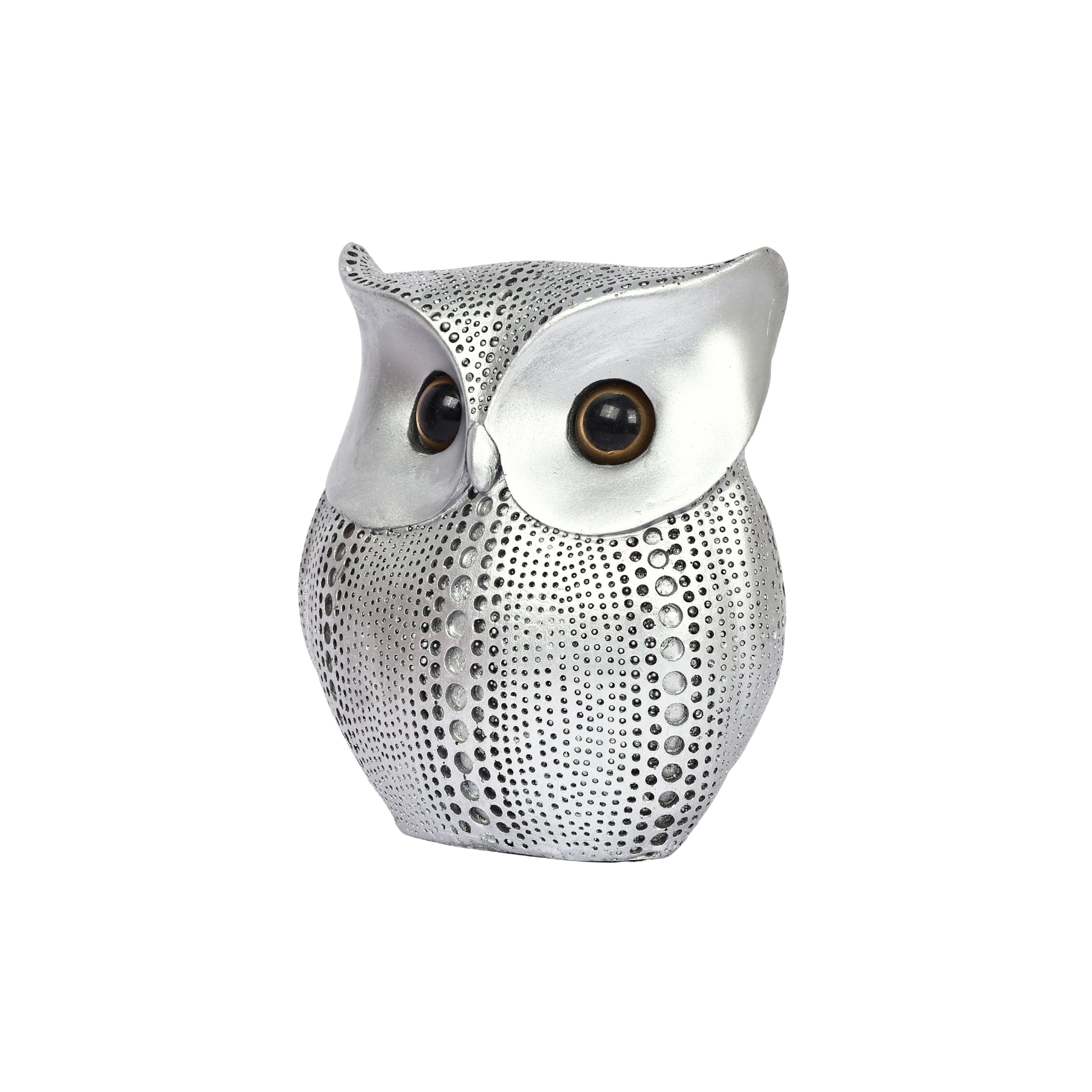 Silver Owl Decorative Statue