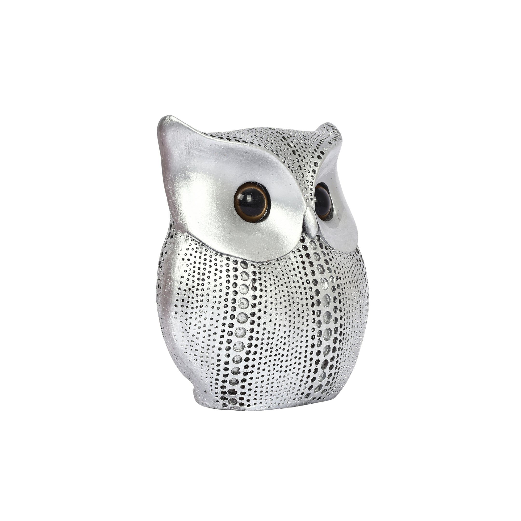 Silver Owl Decorative Statue