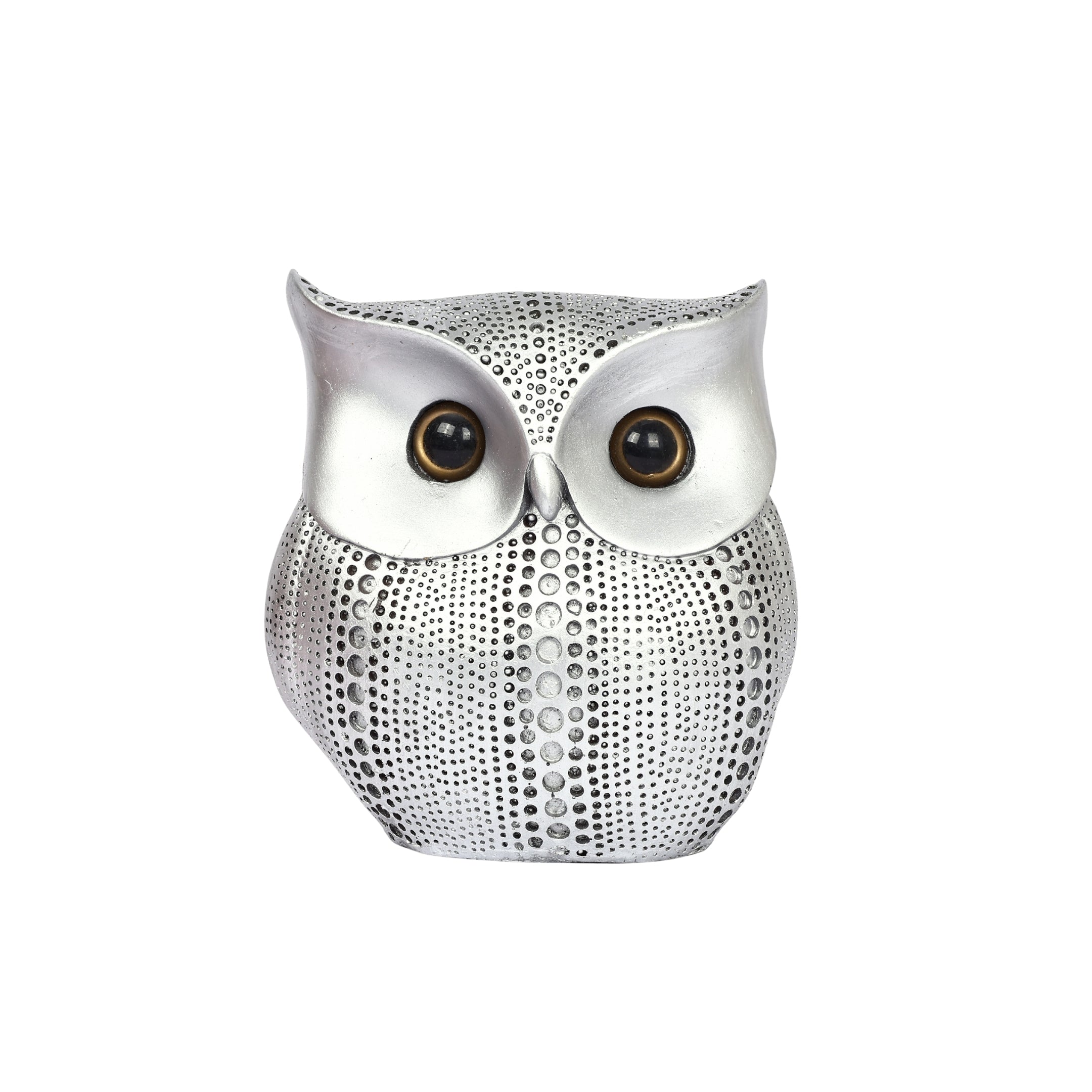 Silver Owl Decorative Statue 3