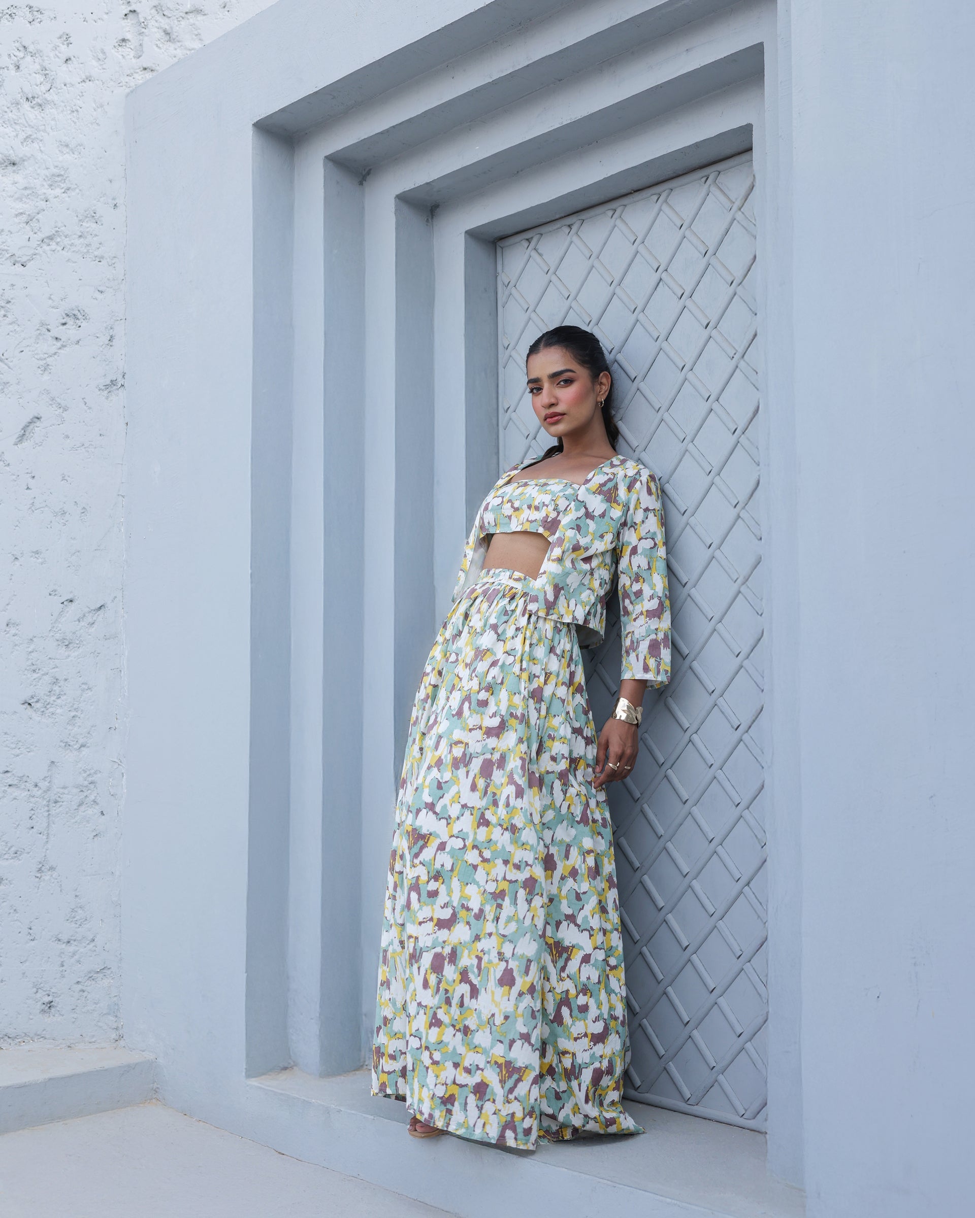 Women's Urban Mirage Abstract 3-Piece Skirt Co-Ord Set