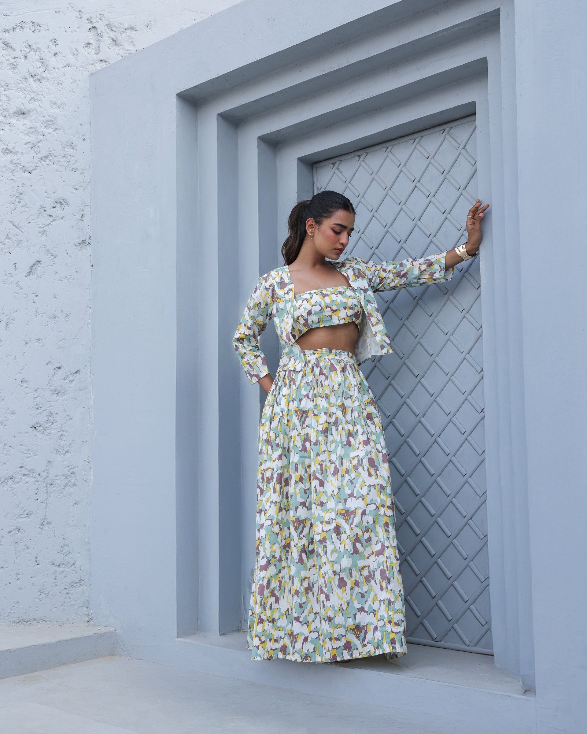 Women's Urban Mirage Abstract 3-Piece Skirt Co-Ord Set