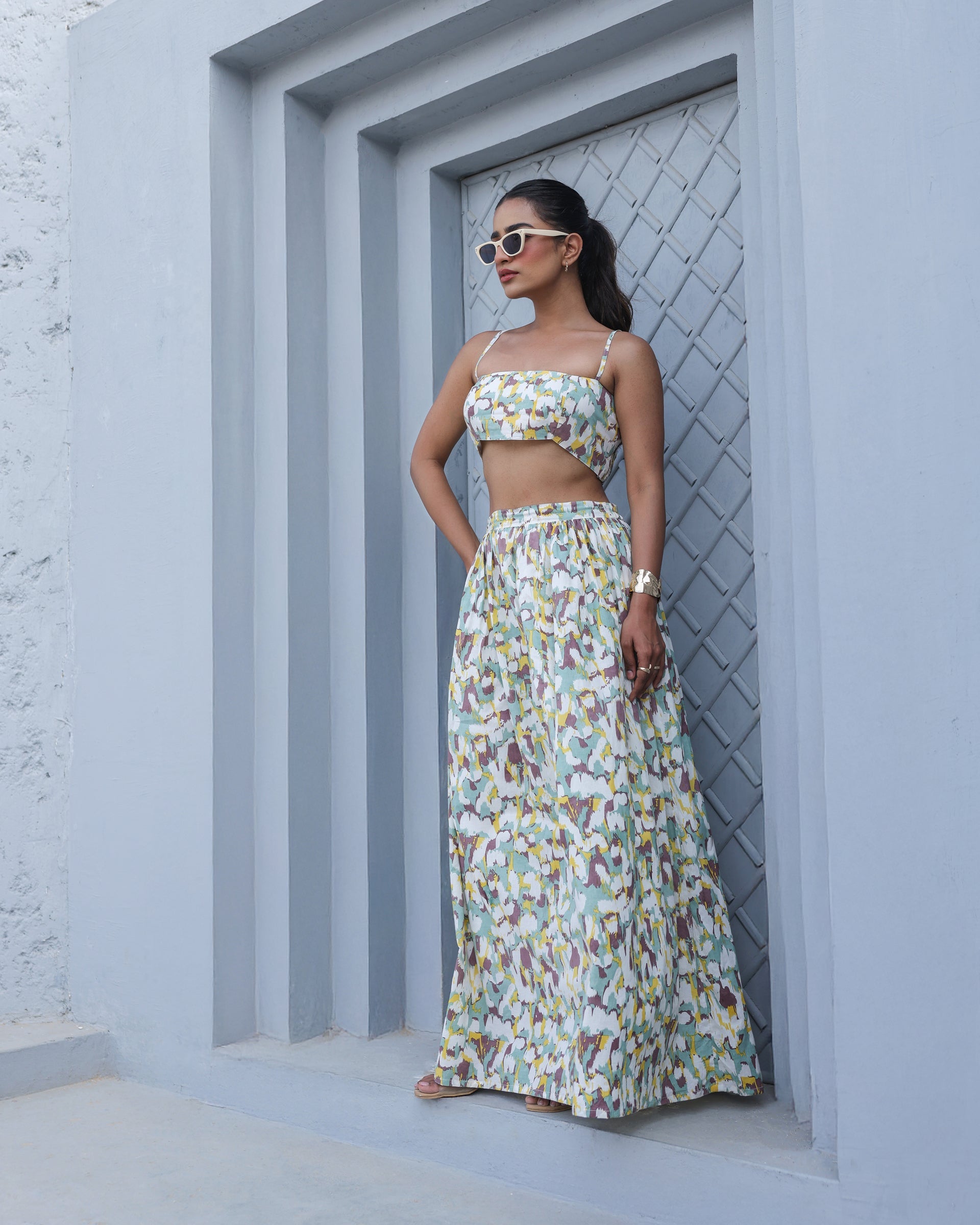 Women's Urban Mirage Abstract 3-Piece Skirt Co-Ord Set