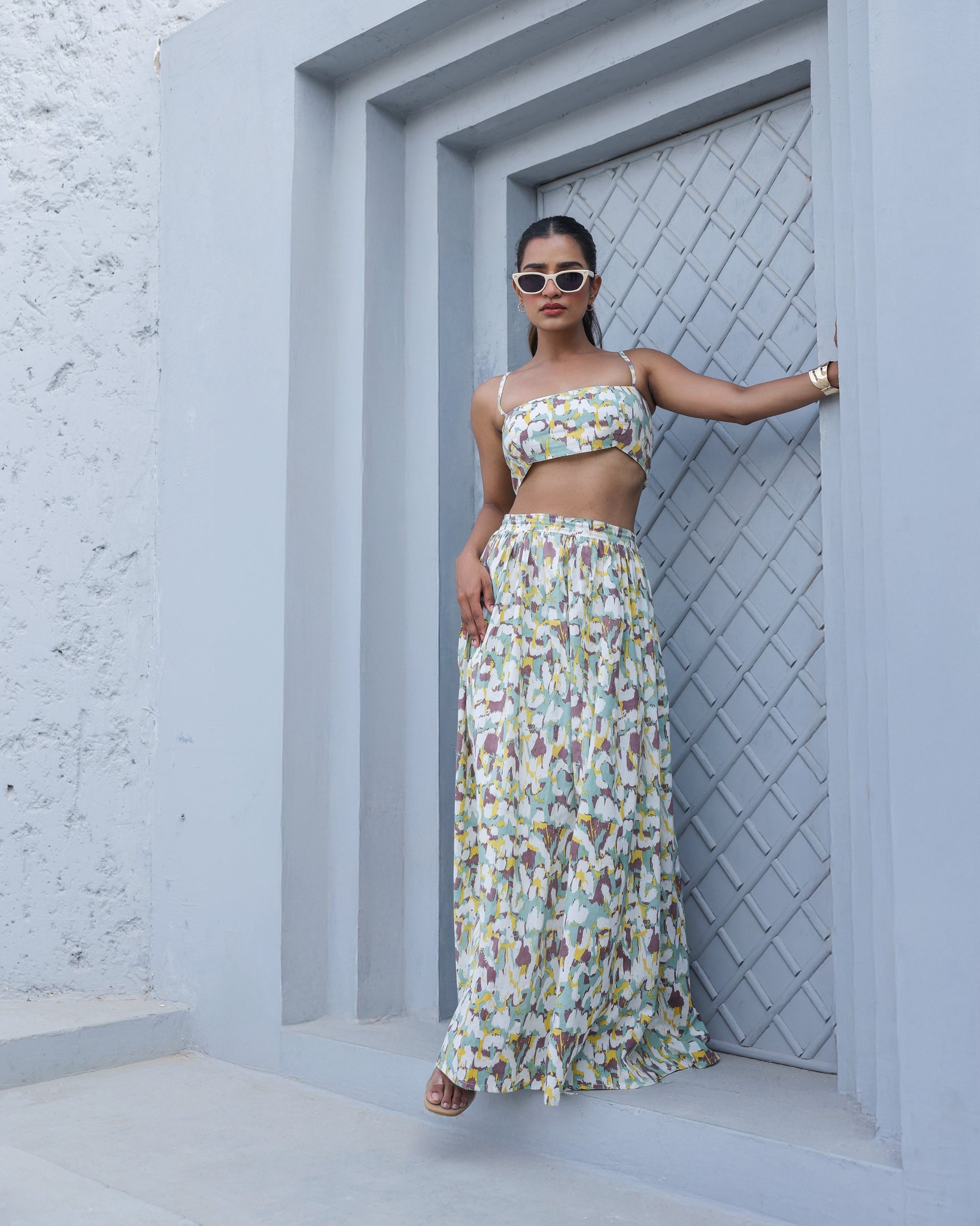 Women's Urban Mirage Abstract 3-Piece Skirt Co-Ord Set