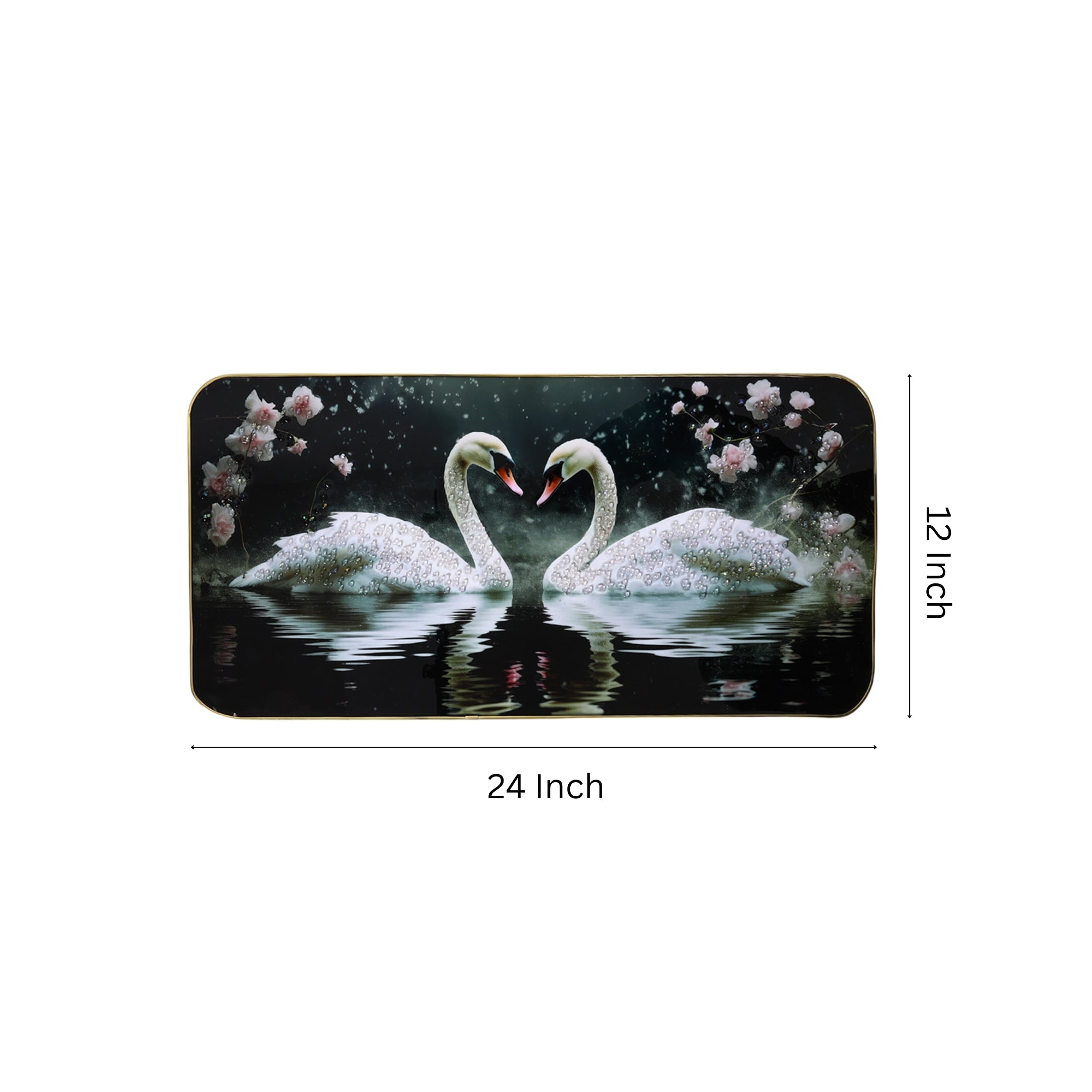 Swan Pair Resin Wall Hanging