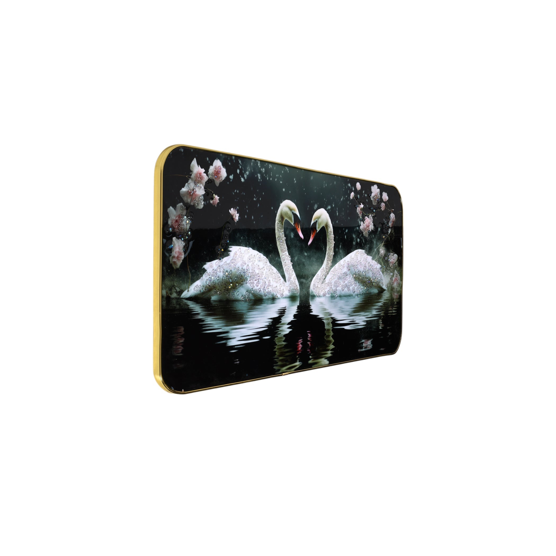 Swan Pair Resin Wall Hanging