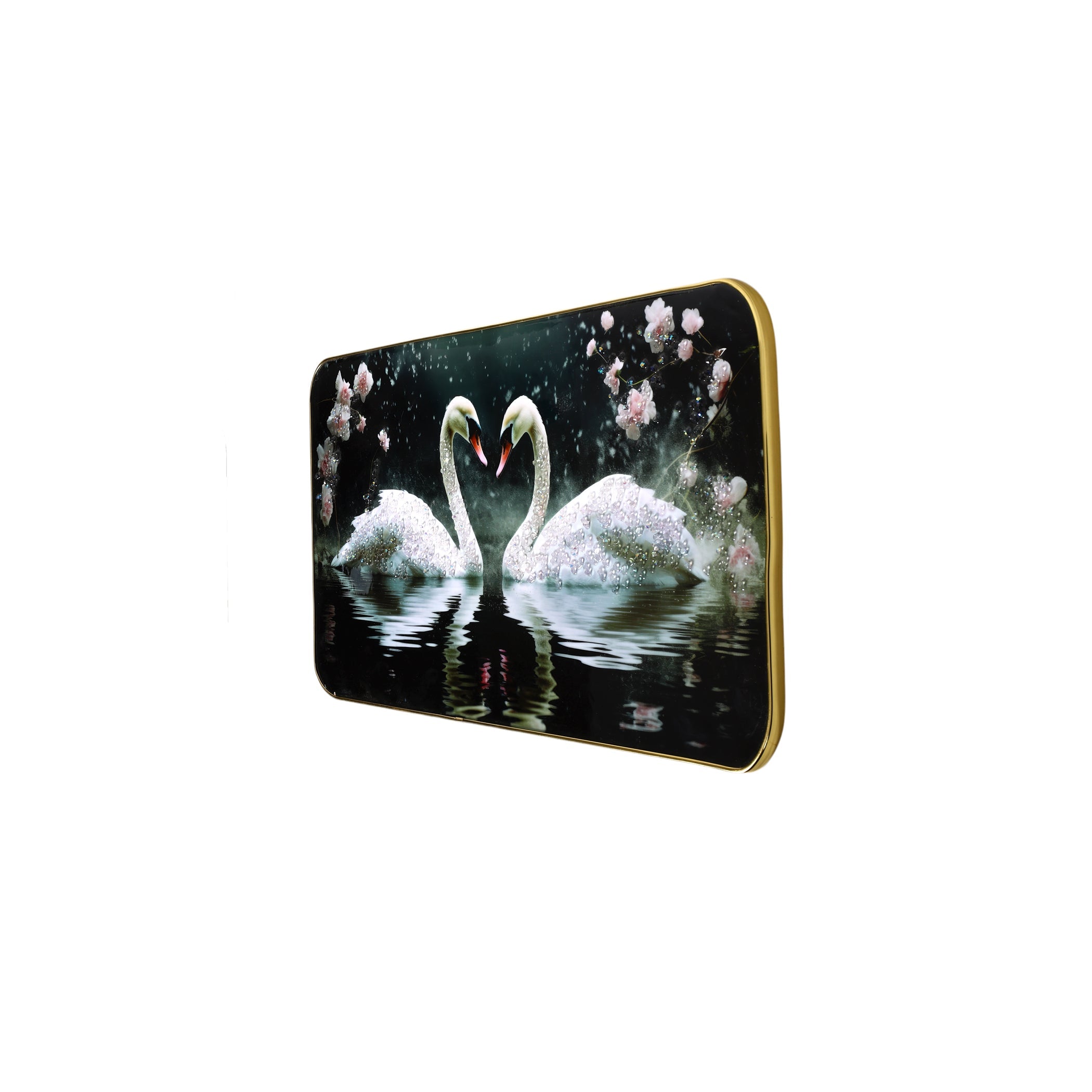 Swan Pair Resin Wall Hanging