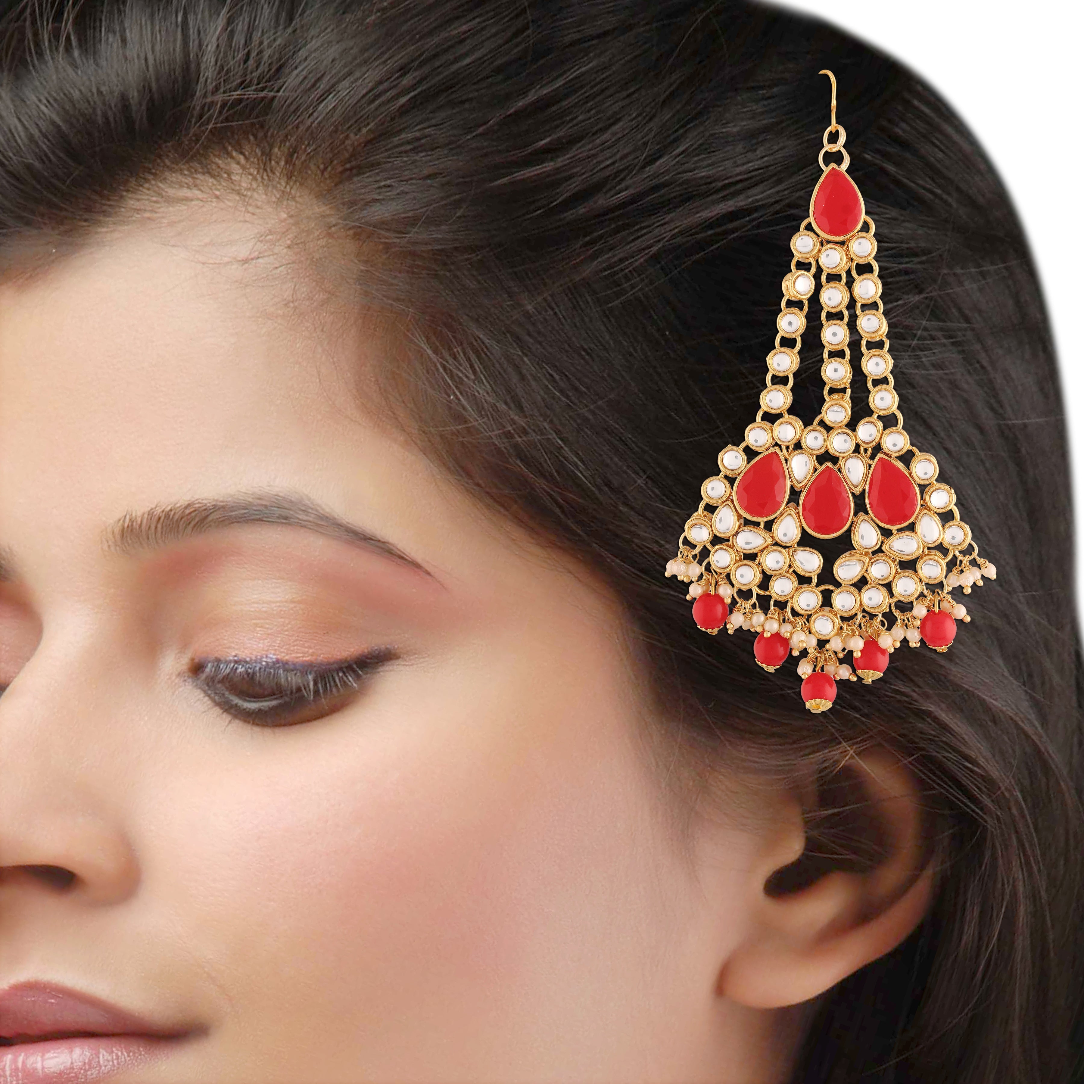Women's 18k-gold-plated-beautiful-long-pearl-kundan-jhumar-passa-6