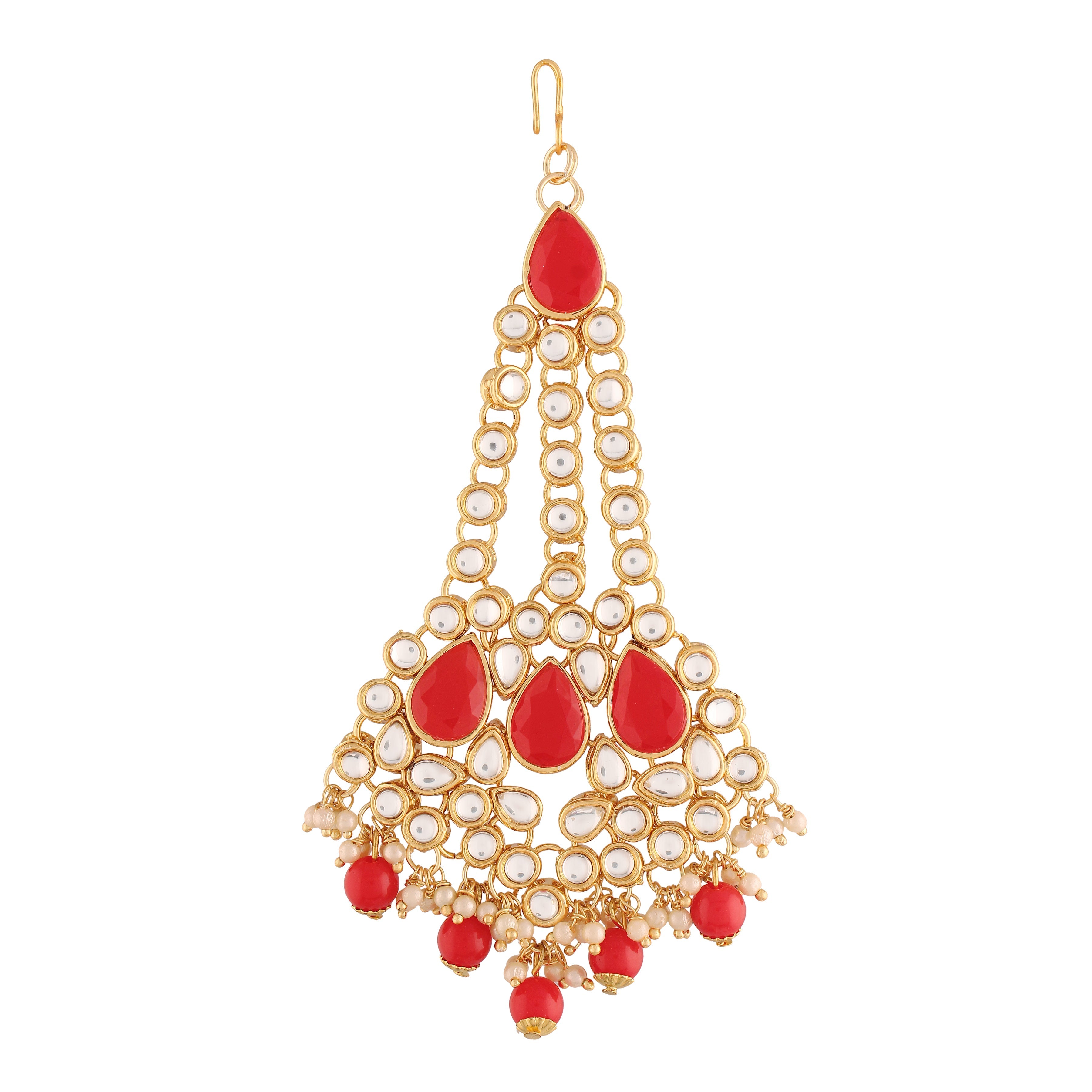 Women's 18k-gold-plated-beautiful-long-pearl-kundan-jhumar-passa-6