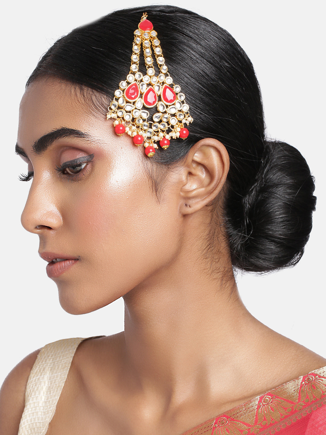 Women's 18k-gold-plated-beautiful-long-pearl-kundan-jhumar-passa-6