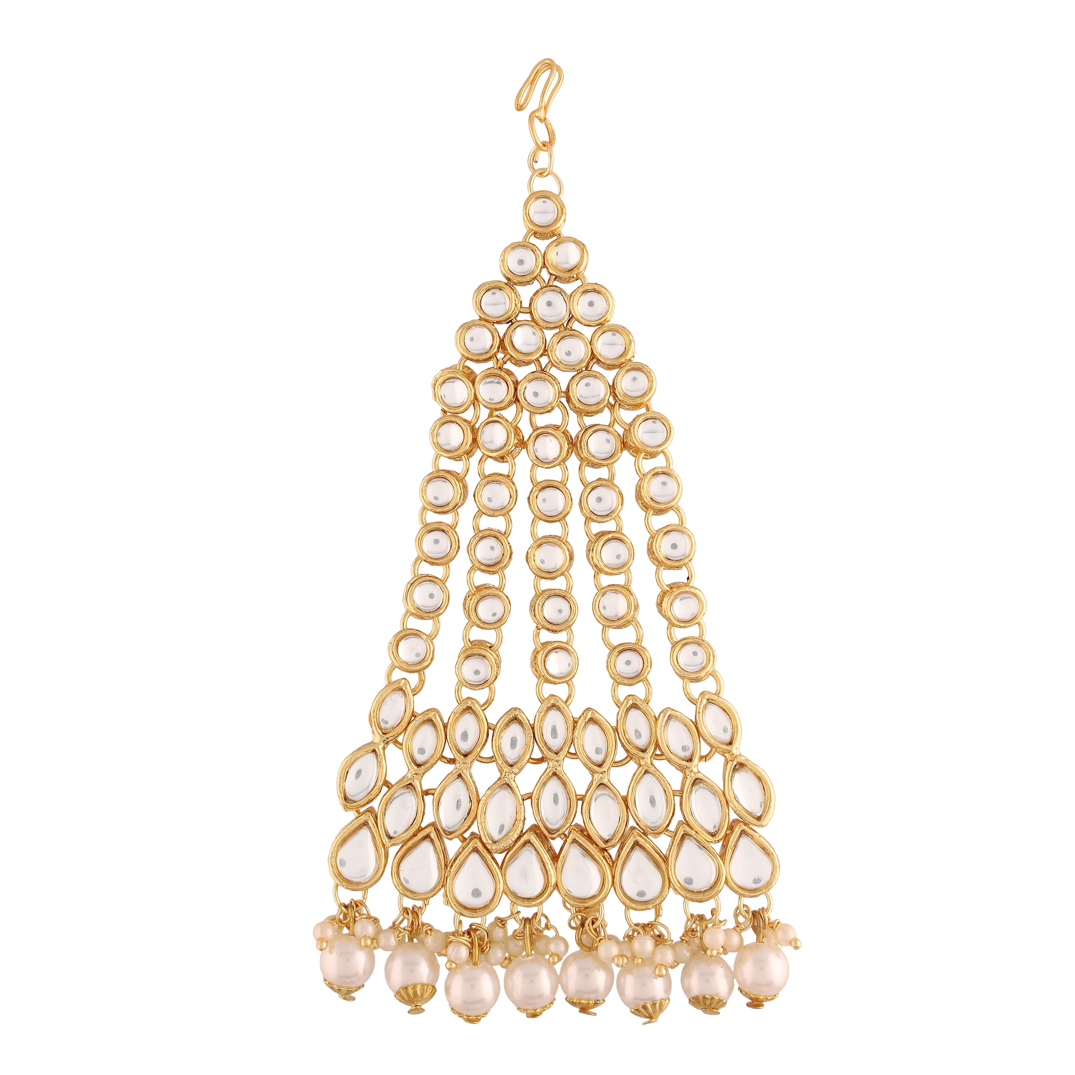 Women's 18k-gold-plated-beautiful-long-pearl-kundan-jhumar-passa-6