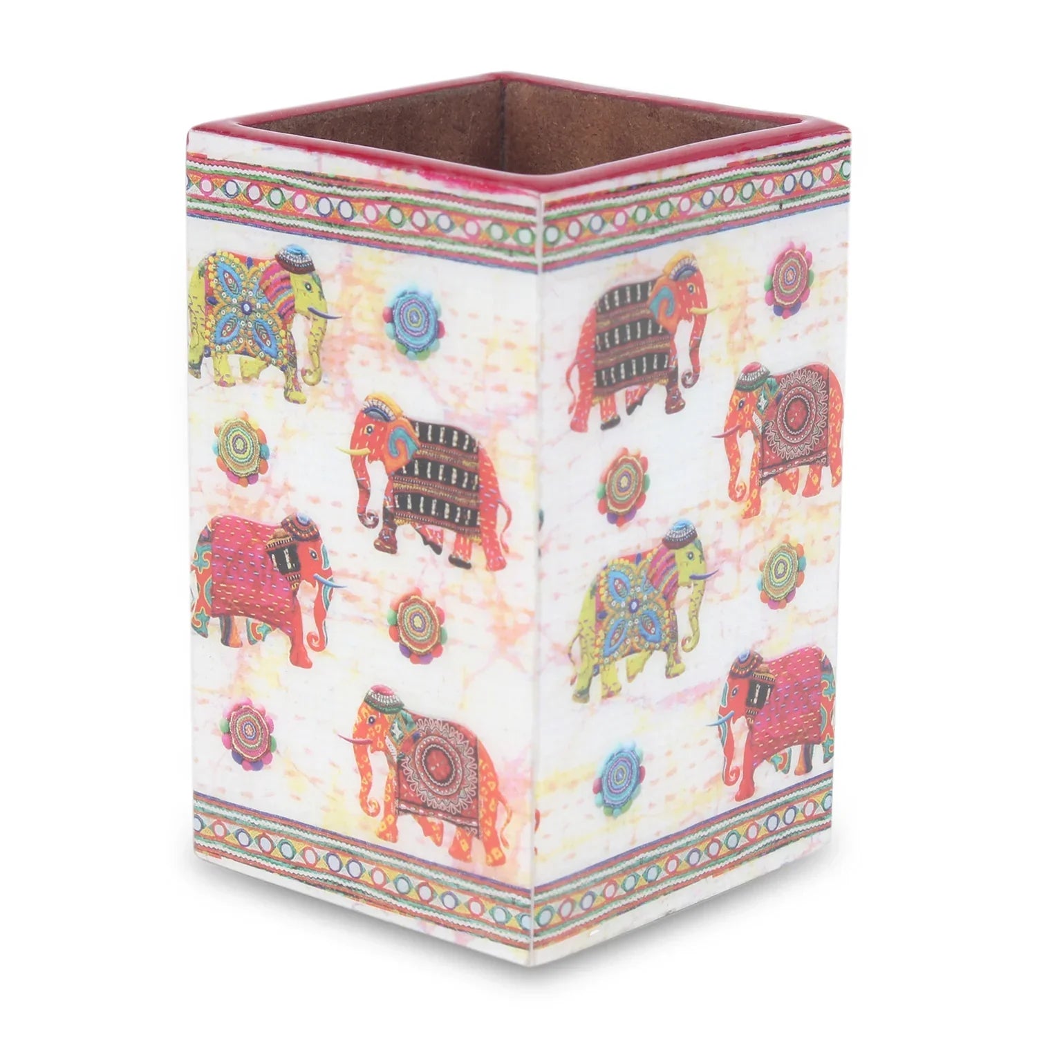 Colourful Elephants Pen Holder By Trendia Decor