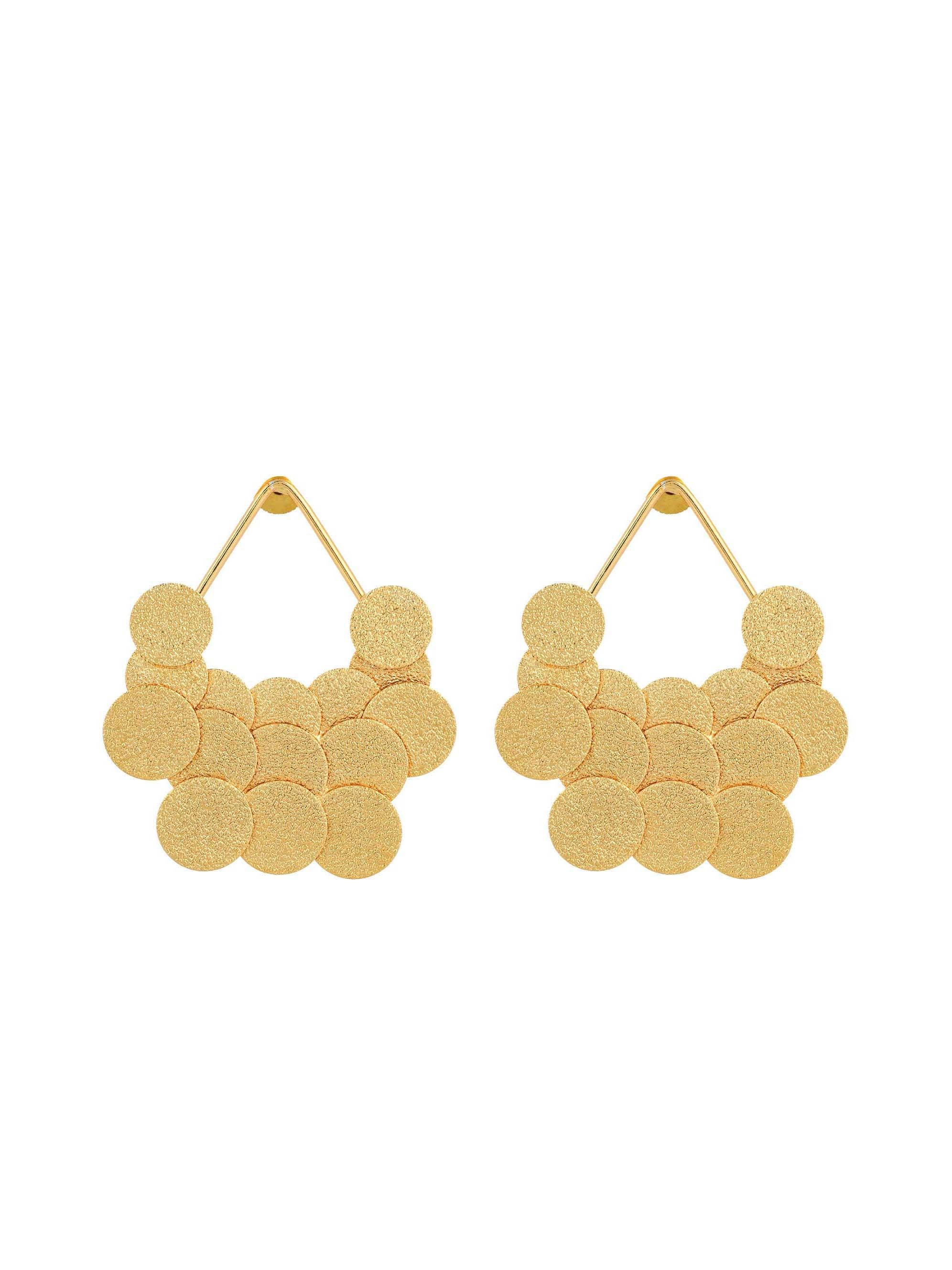 Women's Textured Circle Disc Earring