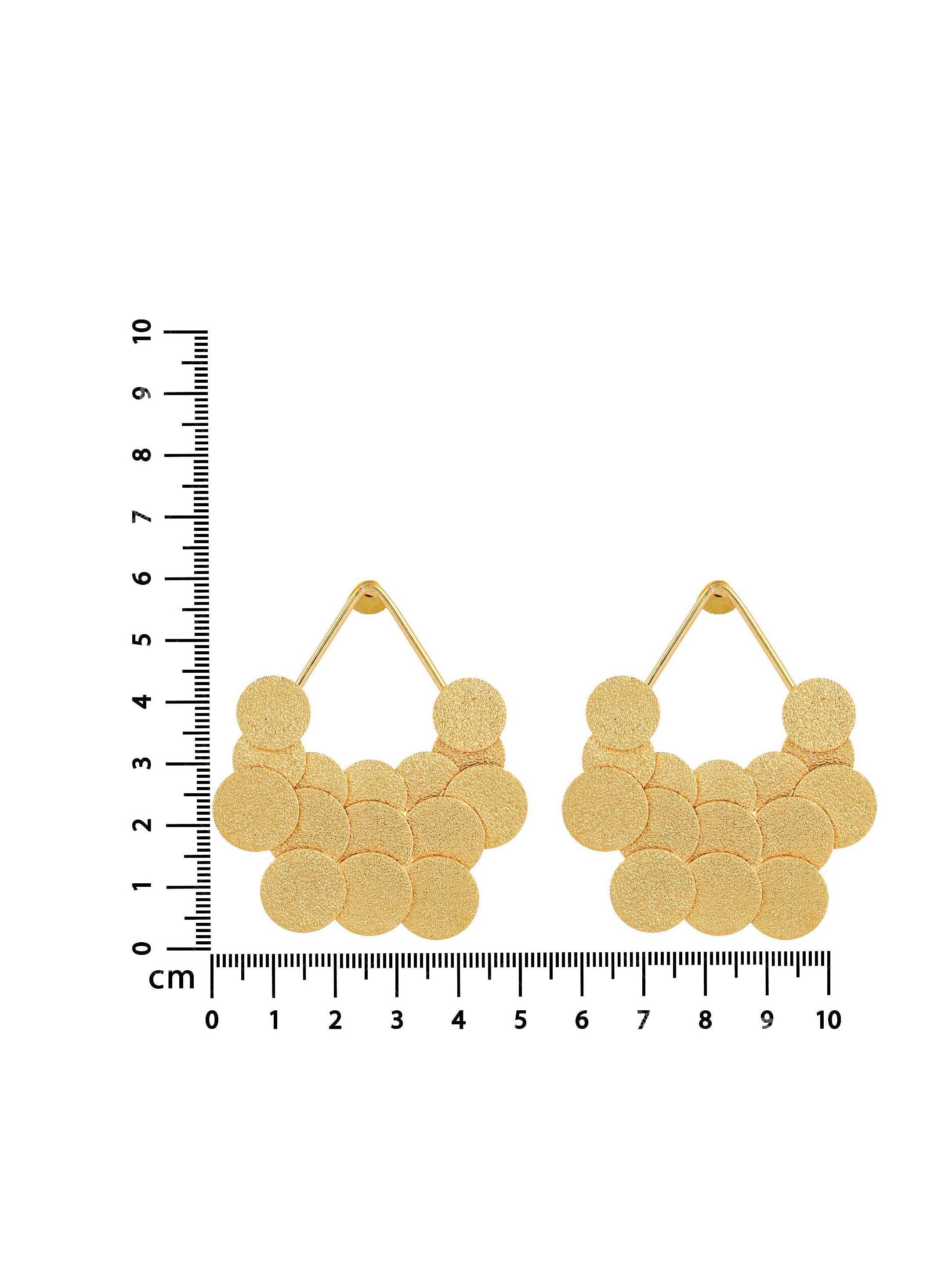 Women's Textured Circle Disc Earring