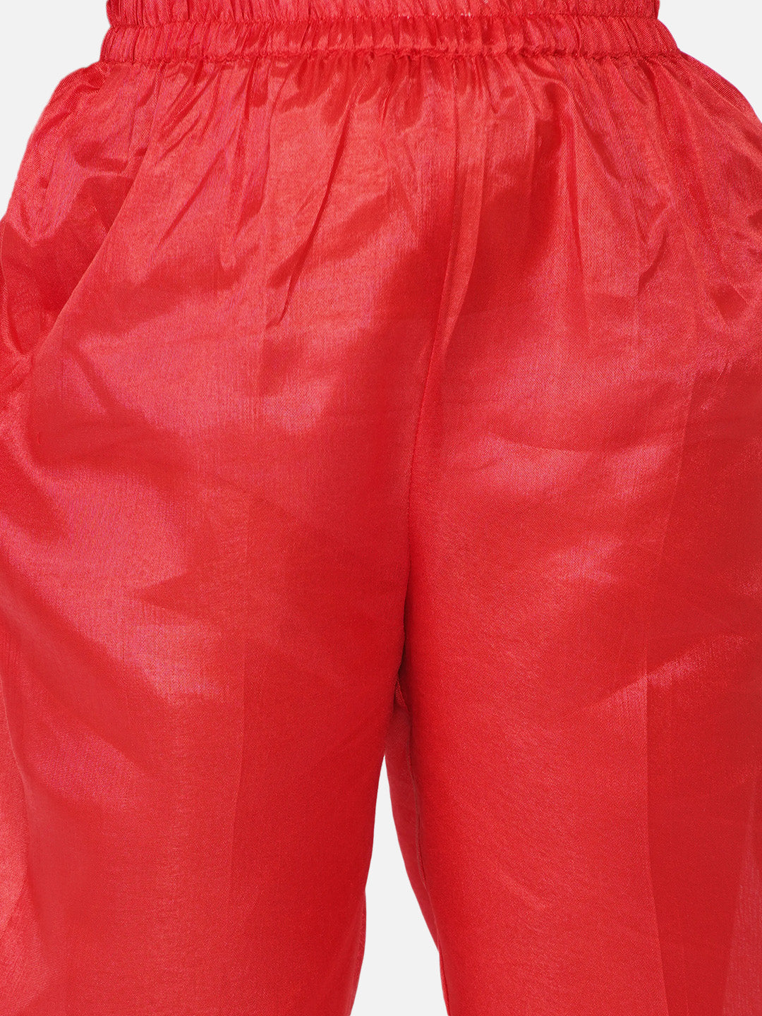 Girl's Red-Printed Kurta And Trouser With Dupatta - Bitiya By Bhama