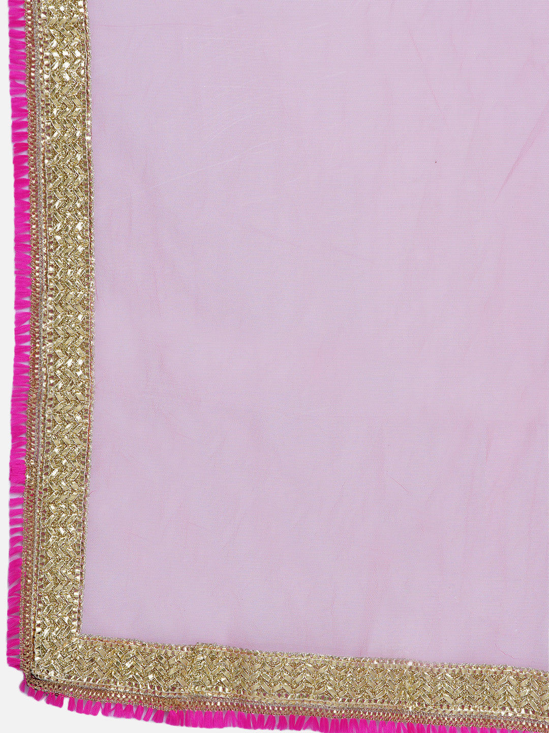 Girls Pink & White Printed Ready To Wear Lehenga & Blouse With Dupatta - Bitiya By Bhama