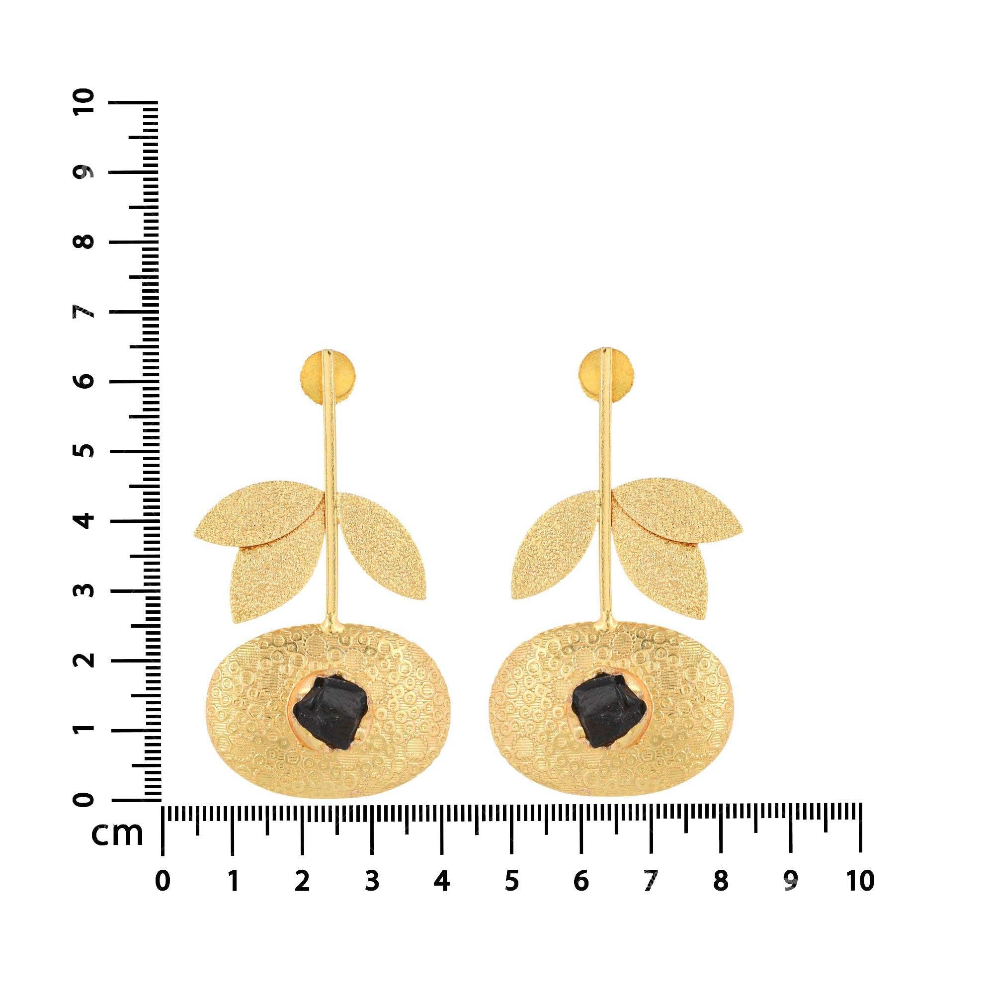 Women's Triple Leaf Textured Earrings
