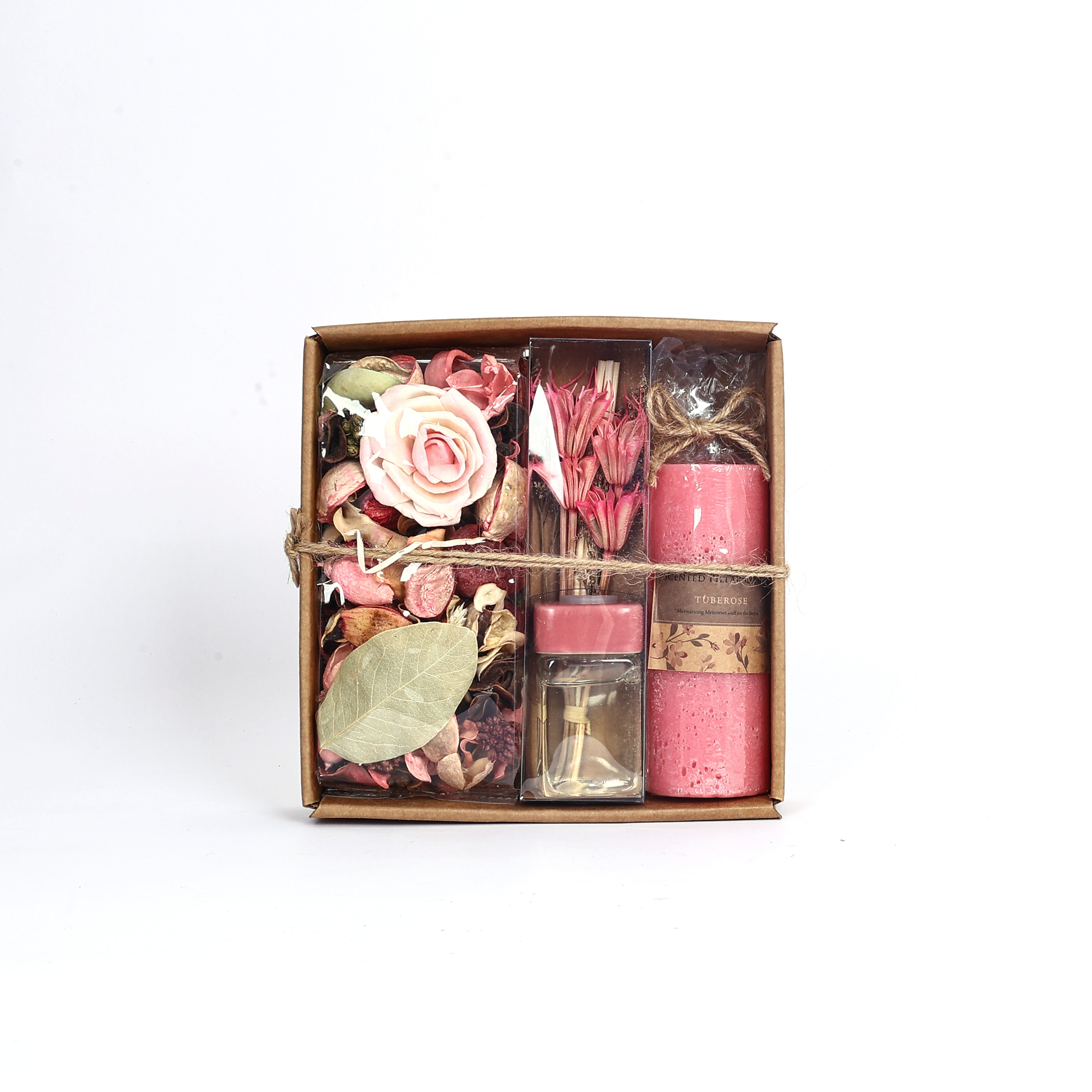 Tube Rose Aroma Gift Set—Pink