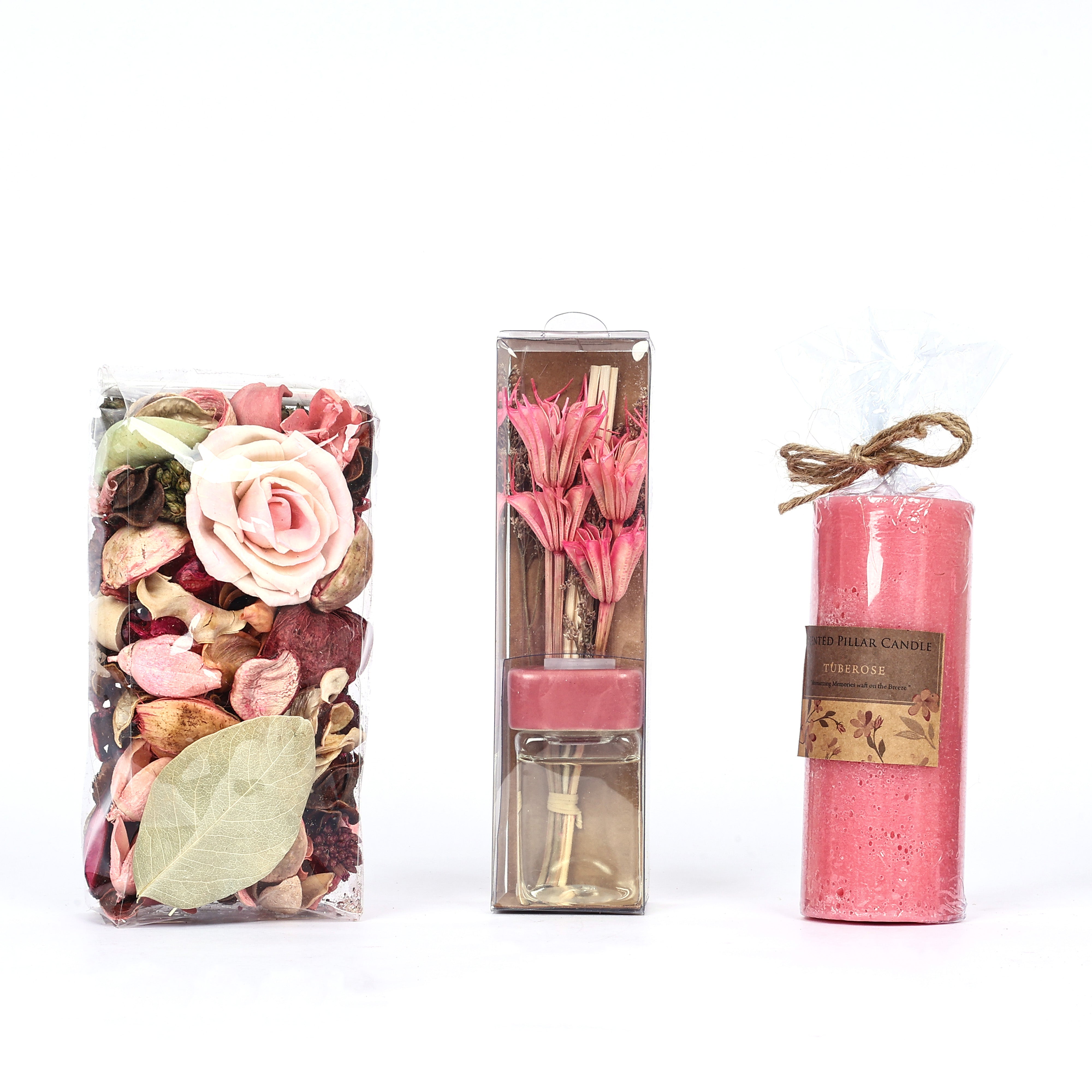 Tube Rose Aroma Gift Set—Pink