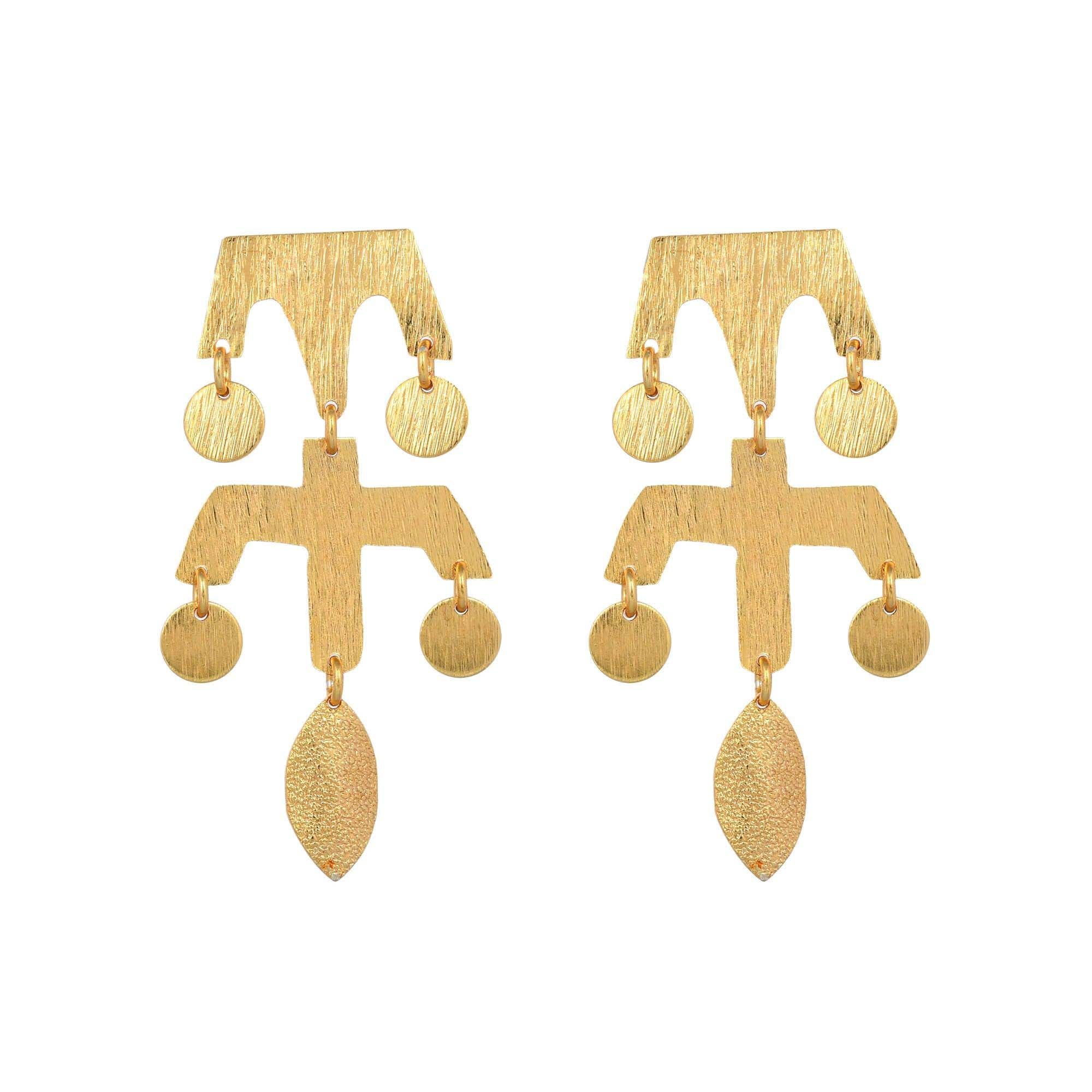 Women's Upside W Textured Earring - Zurii Jewels
