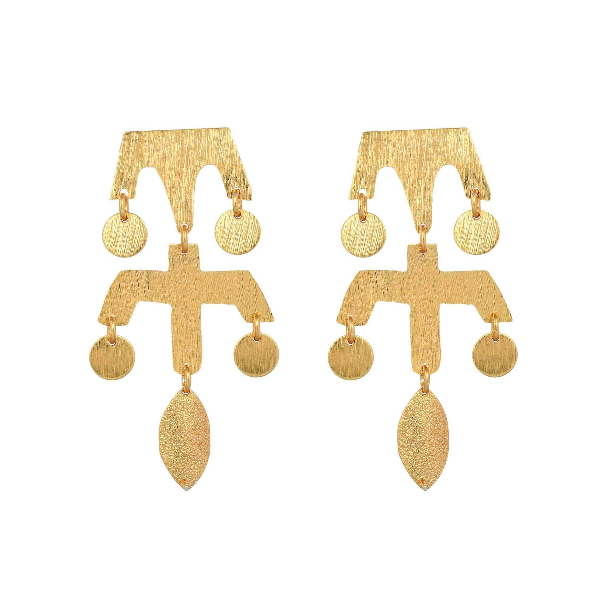 Women's Upside W Textured Earring