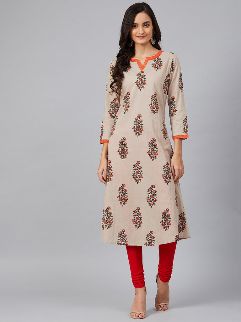 Women's Cotton Printed Kurta