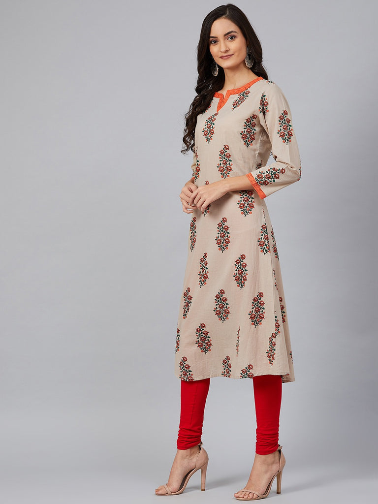 Women's Cotton Printed Kurta